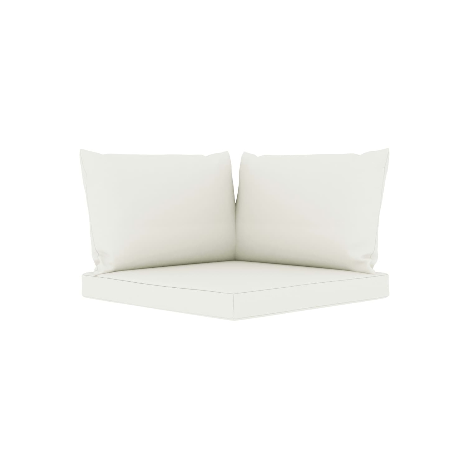 vidaXL Pallet Sofa Cushions 3 pcs Cream White Fabric