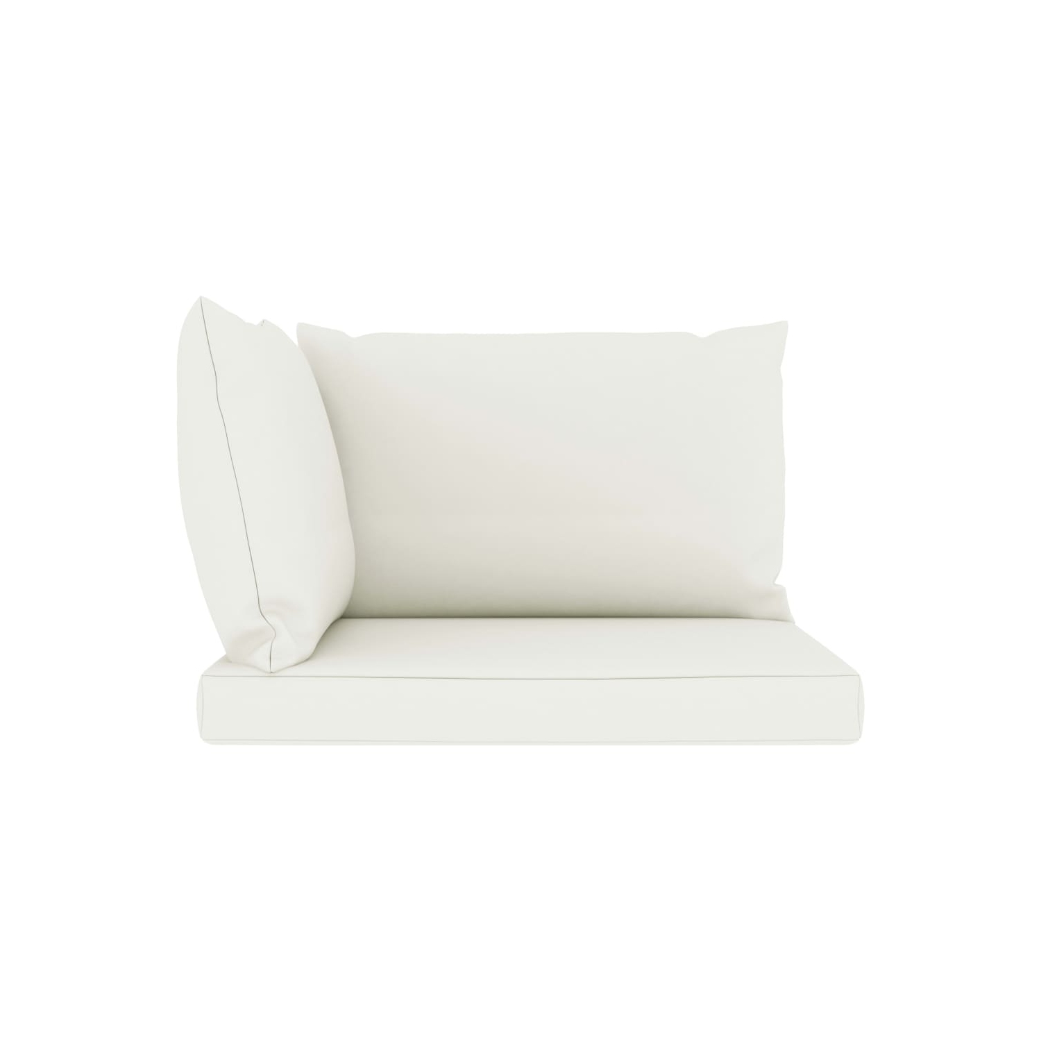 vidaXL Pallet Sofa Cushions 3 pcs Cream White Fabric