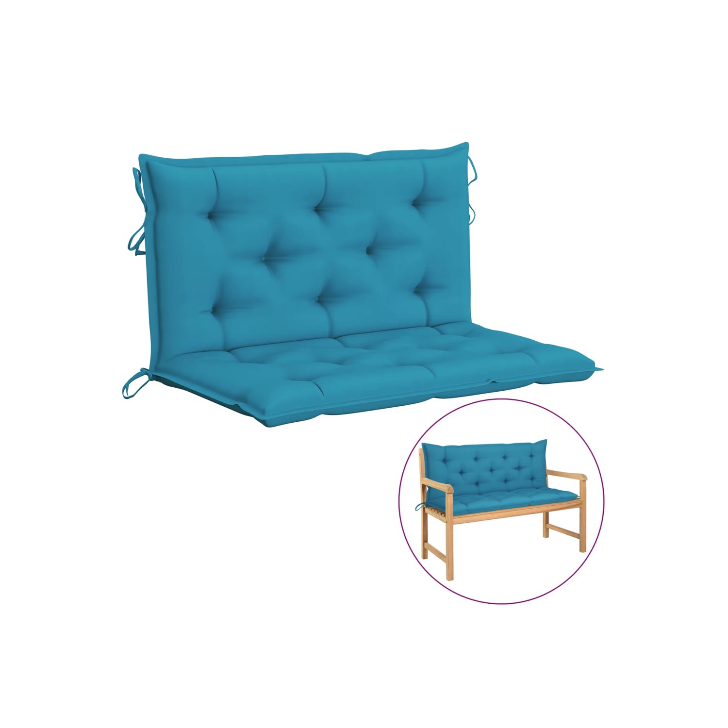 vidaXL Cushion for Swing Chair Light Blue 39.4 Fabric"