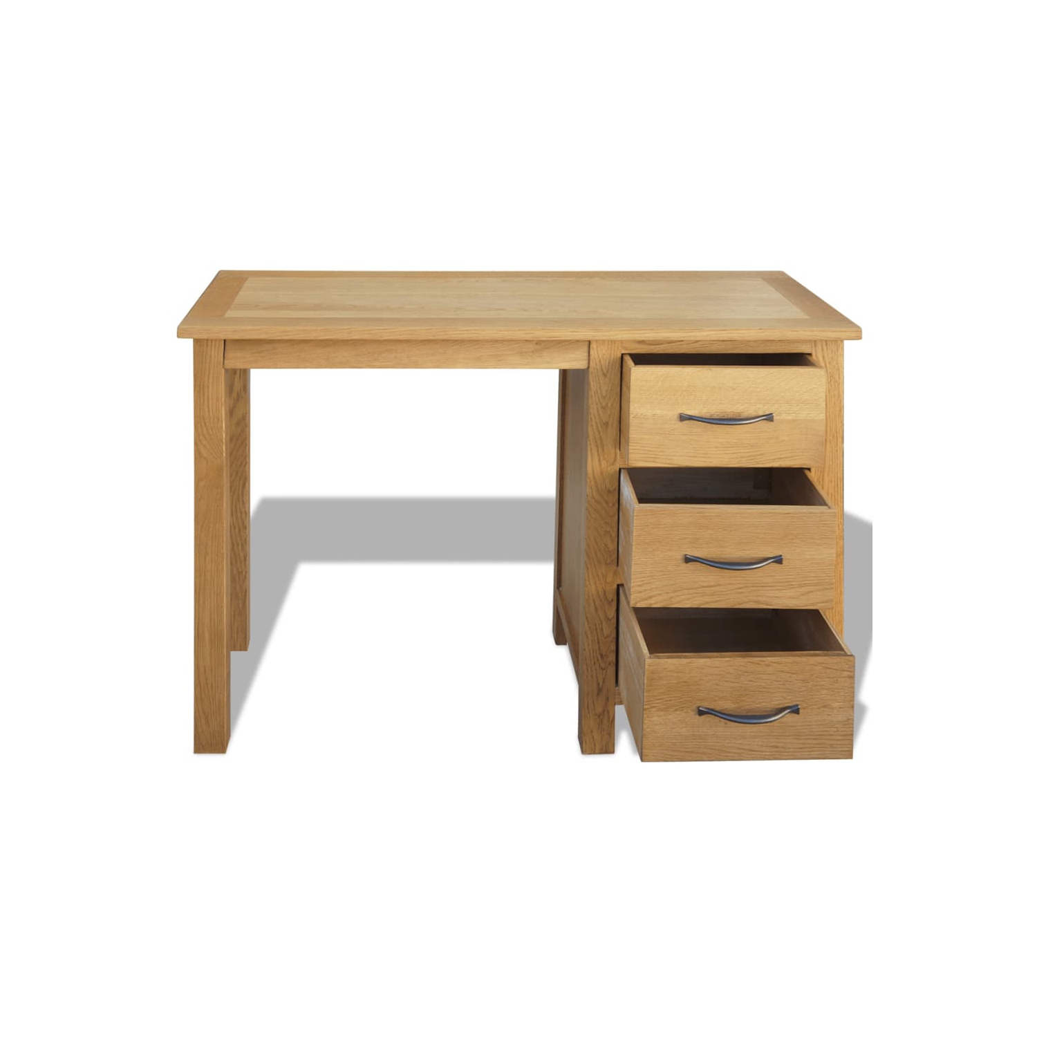 vidaXL Desk with 3 Drawers Solid Oak Wood 41.7"x15.7"x29.5"