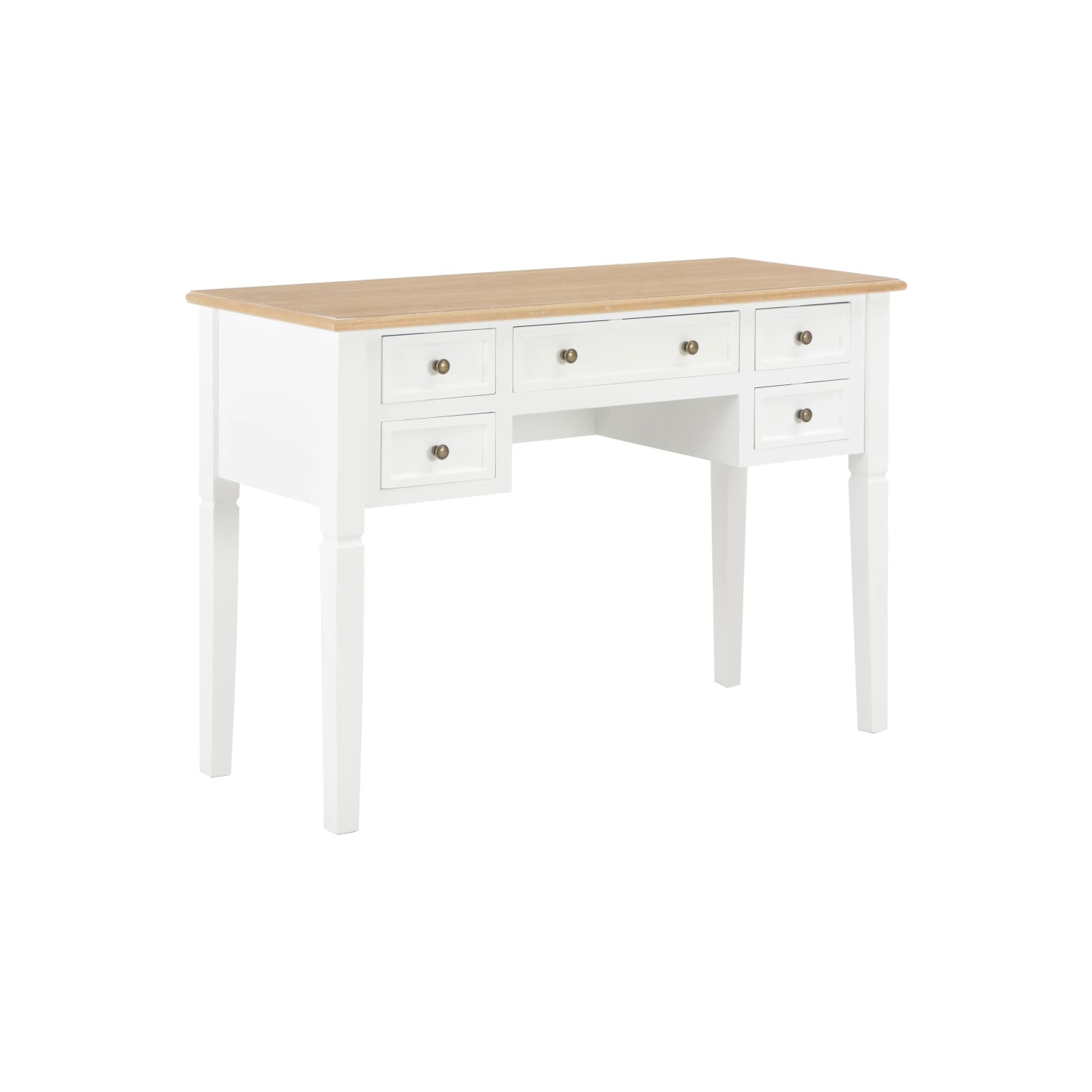 vidaXL Writing Desk White 43.1"x17.7"x30.5" Wood