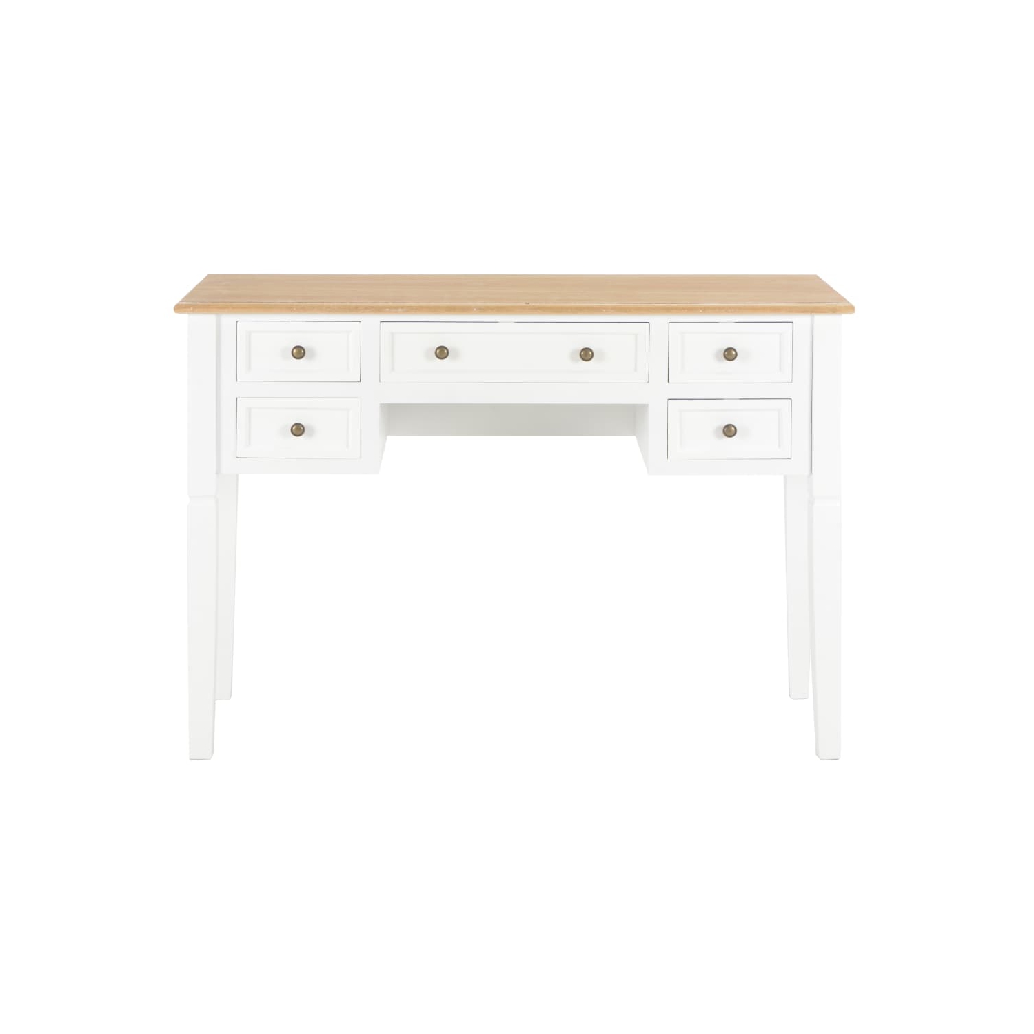 vidaXL Writing Desk White 43.1"x17.7"x30.5" Wood