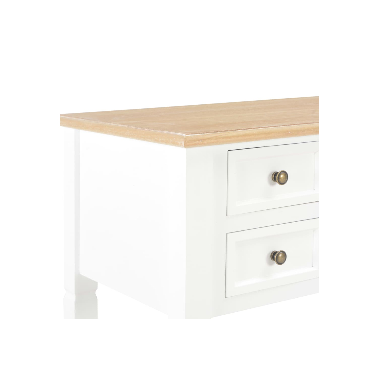 vidaXL Writing Desk White 43.1"x17.7"x30.5" Wood