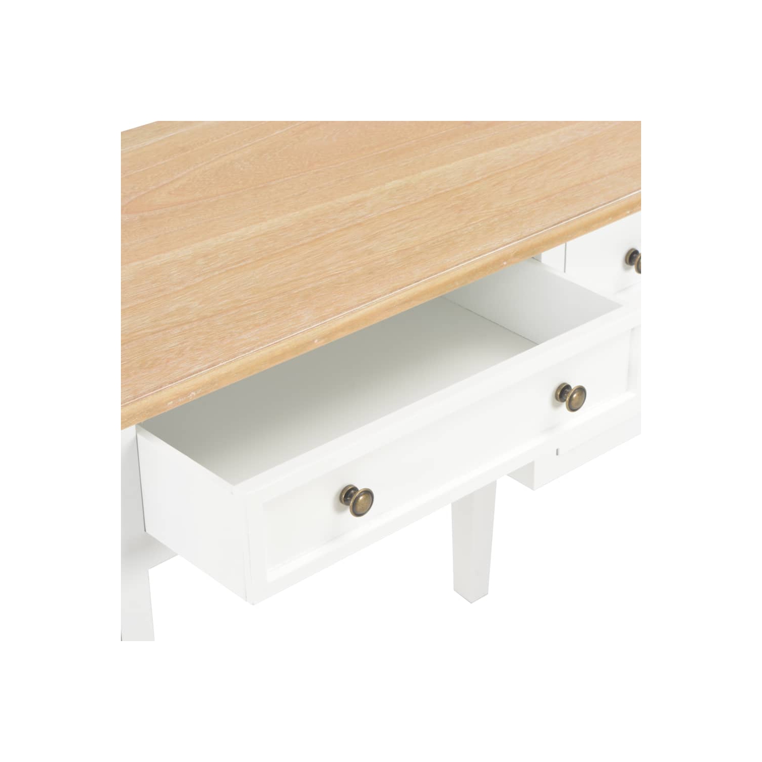vidaXL Writing Desk White 43.1"x17.7"x30.5" Wood