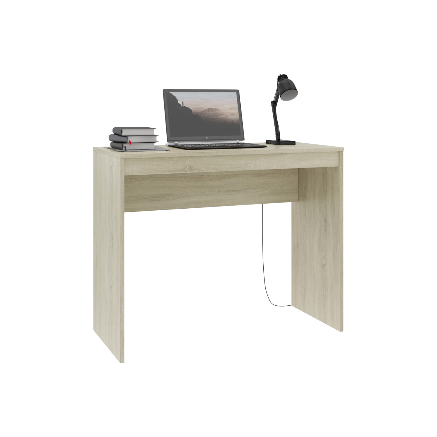 vidaXL Desk Sonoma Oak 35.4"x15.7"x28.3" Chipboard