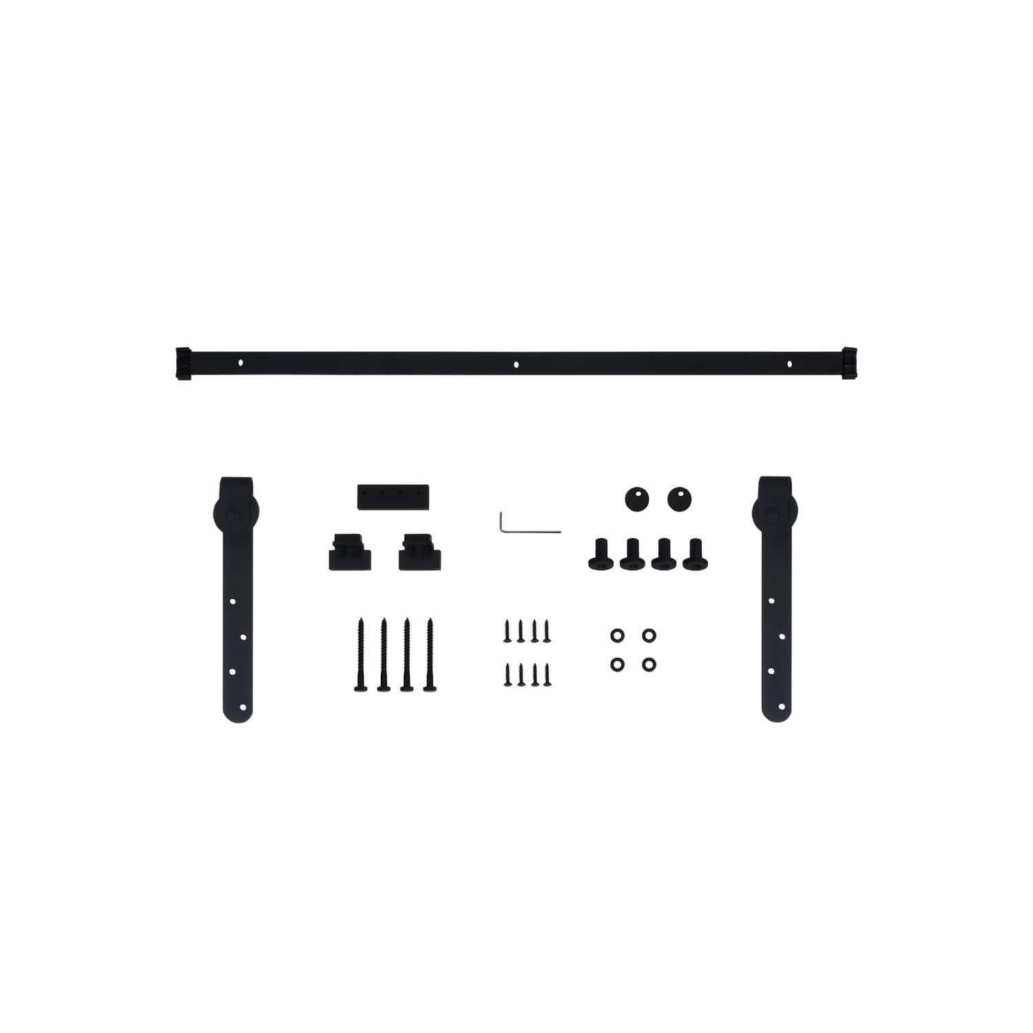 vidaXL Mini Sliding Barn Door Kit Carbon Steel 48"