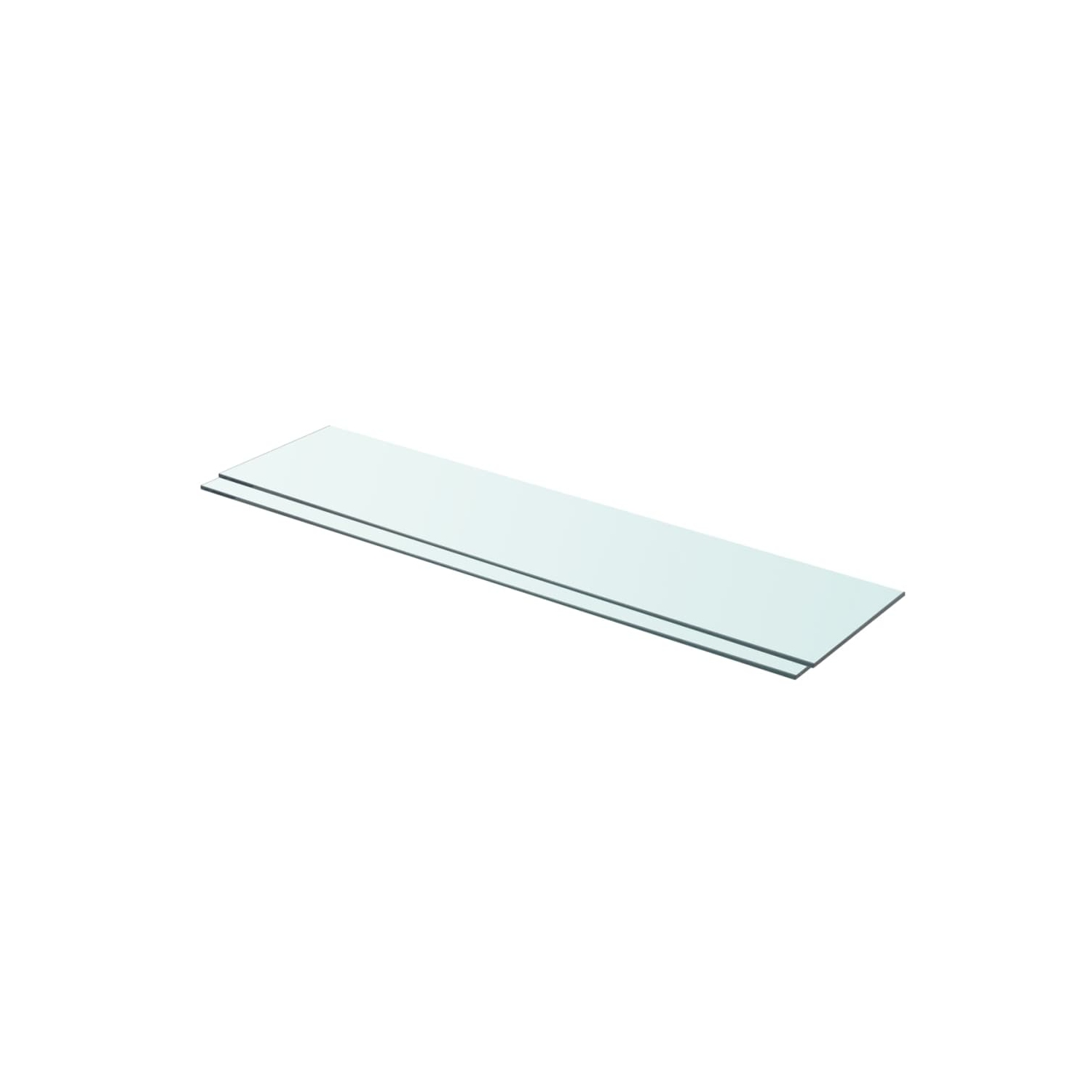 vidaXL Shelves 2 pcs Panel Glass Clear 35.4"x7.9"