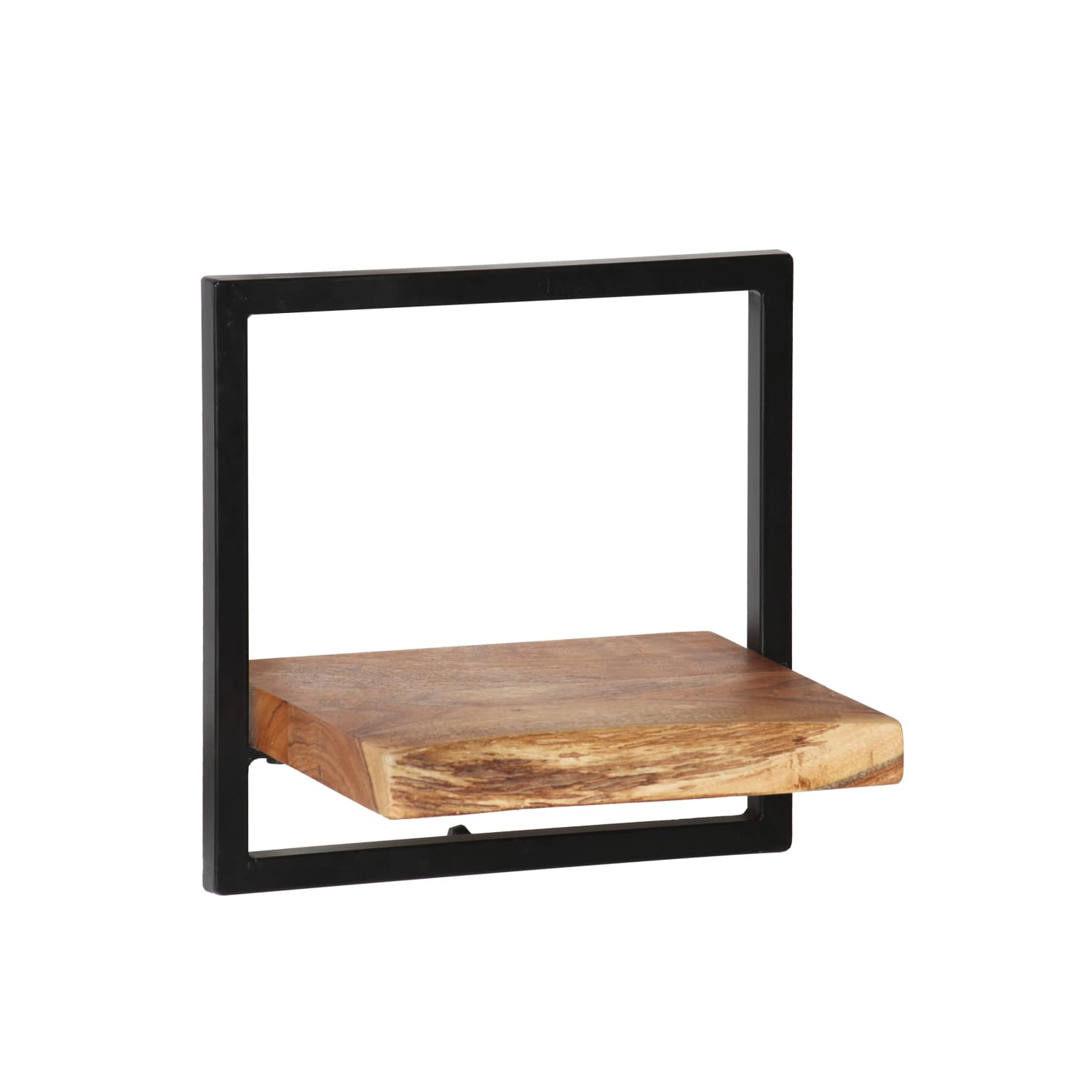 vidaXL Wall Shelf Set 5 Pieces Solid Acacia Wood and Steel