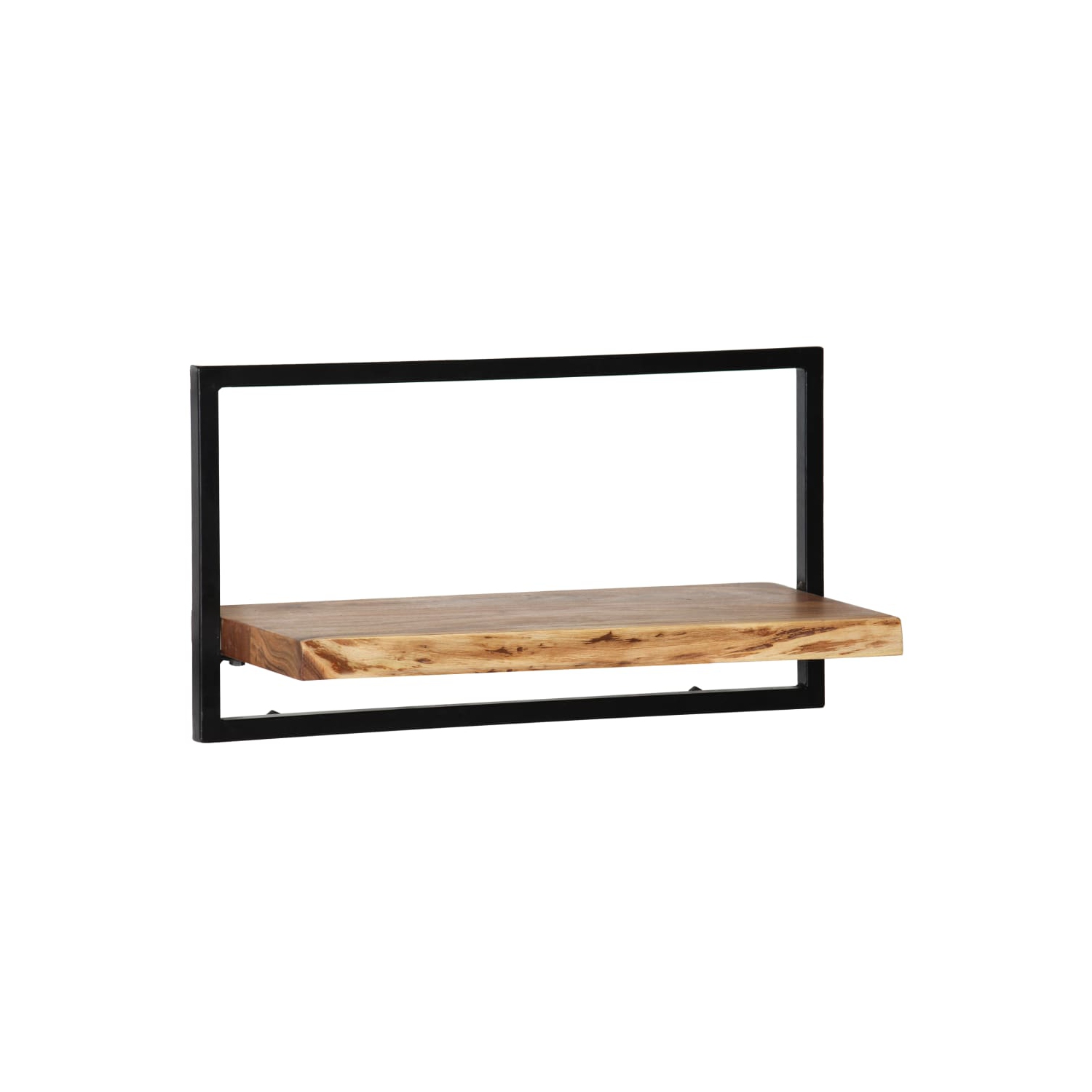 vidaXL Wall Shelf Set 5 Pieces Solid Acacia Wood and Steel