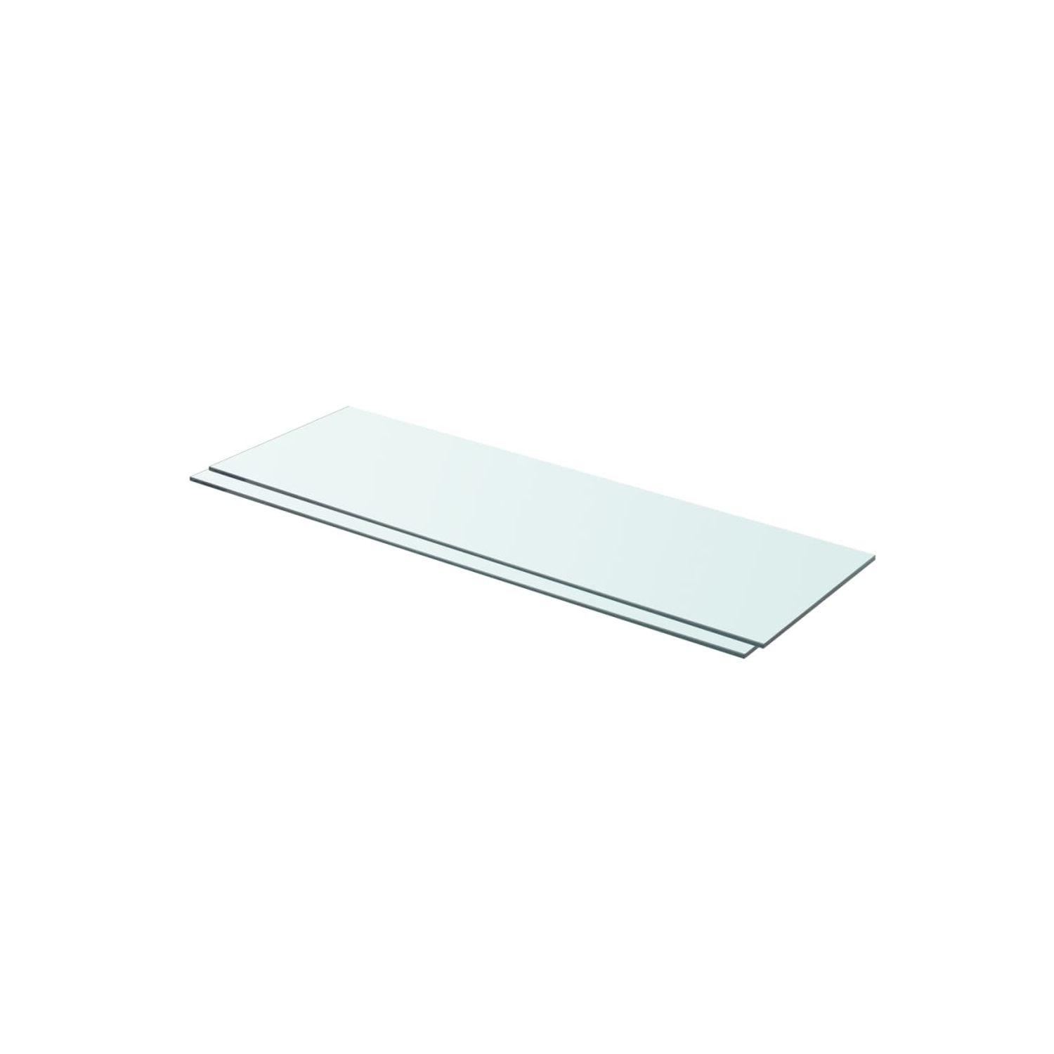 vidaXL Shelves 2 pcs Panel Glass Clear 31.5"x9.8"