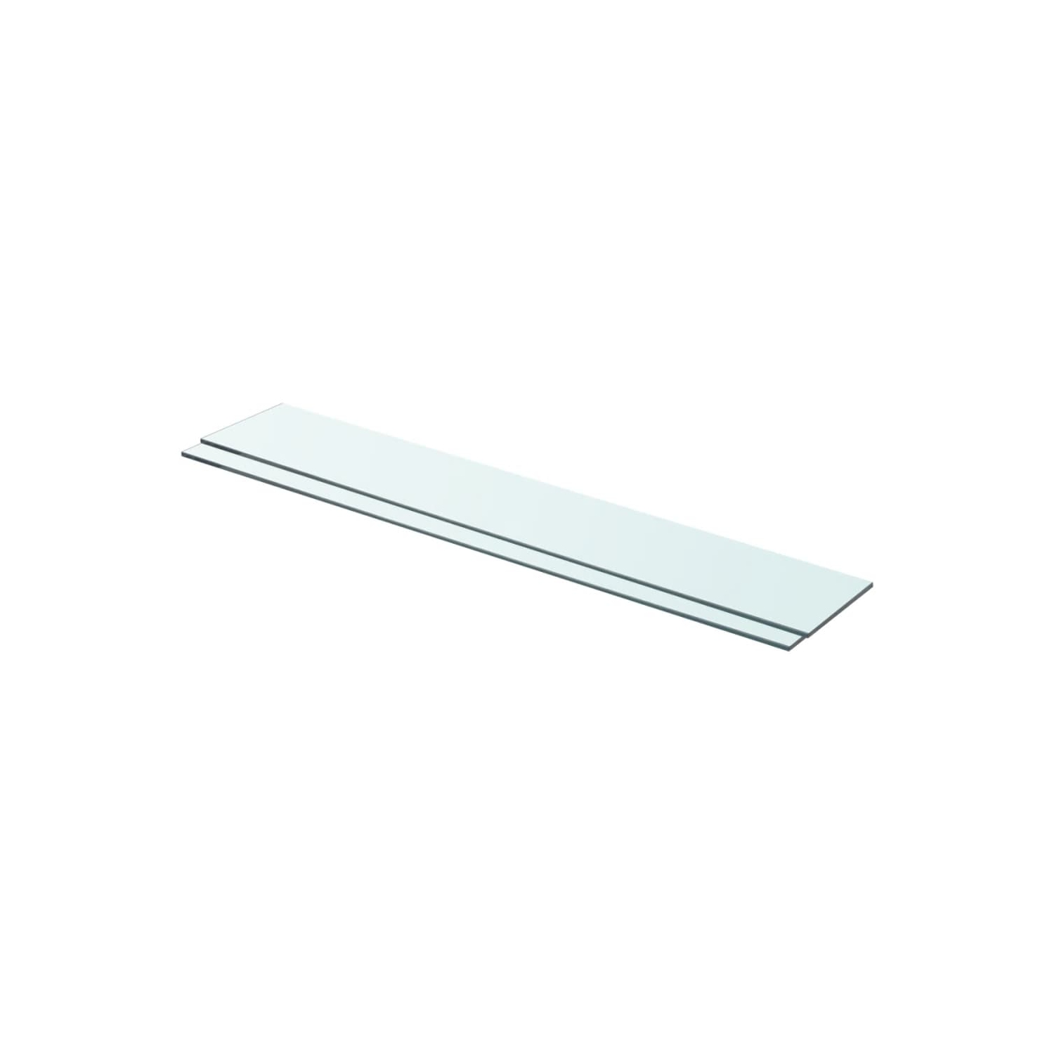 vidaXL Shelves 2 pcs Panel Glass Clear 31.5"x4.7"