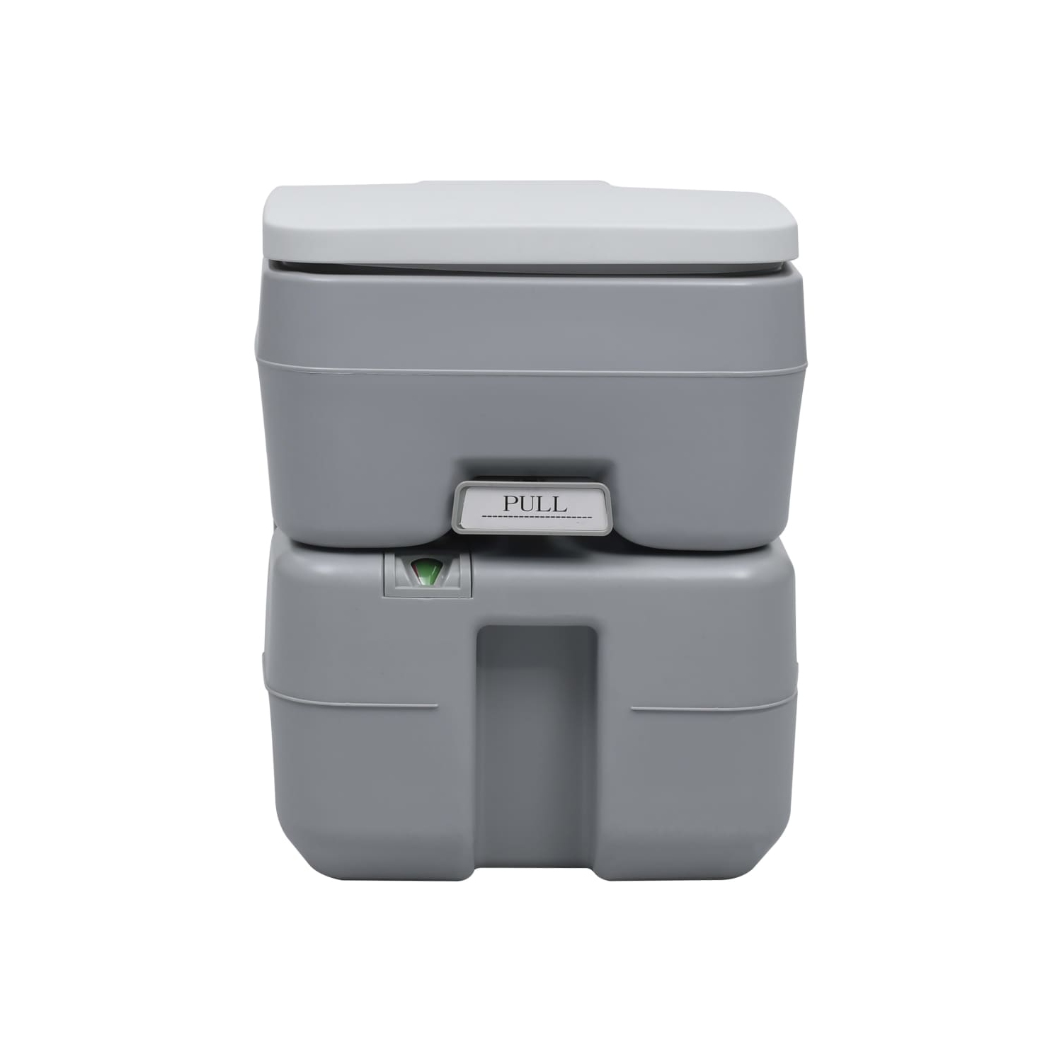vidaXL Portable Camping Toilet Gray 5.3+2.6 gal