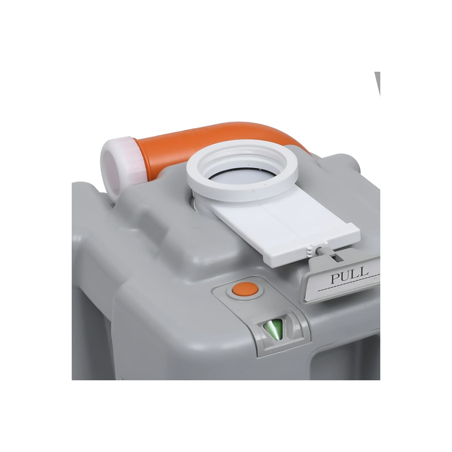 vidaXL Portable Camping Toilet Gray 5.3+2.6 gal