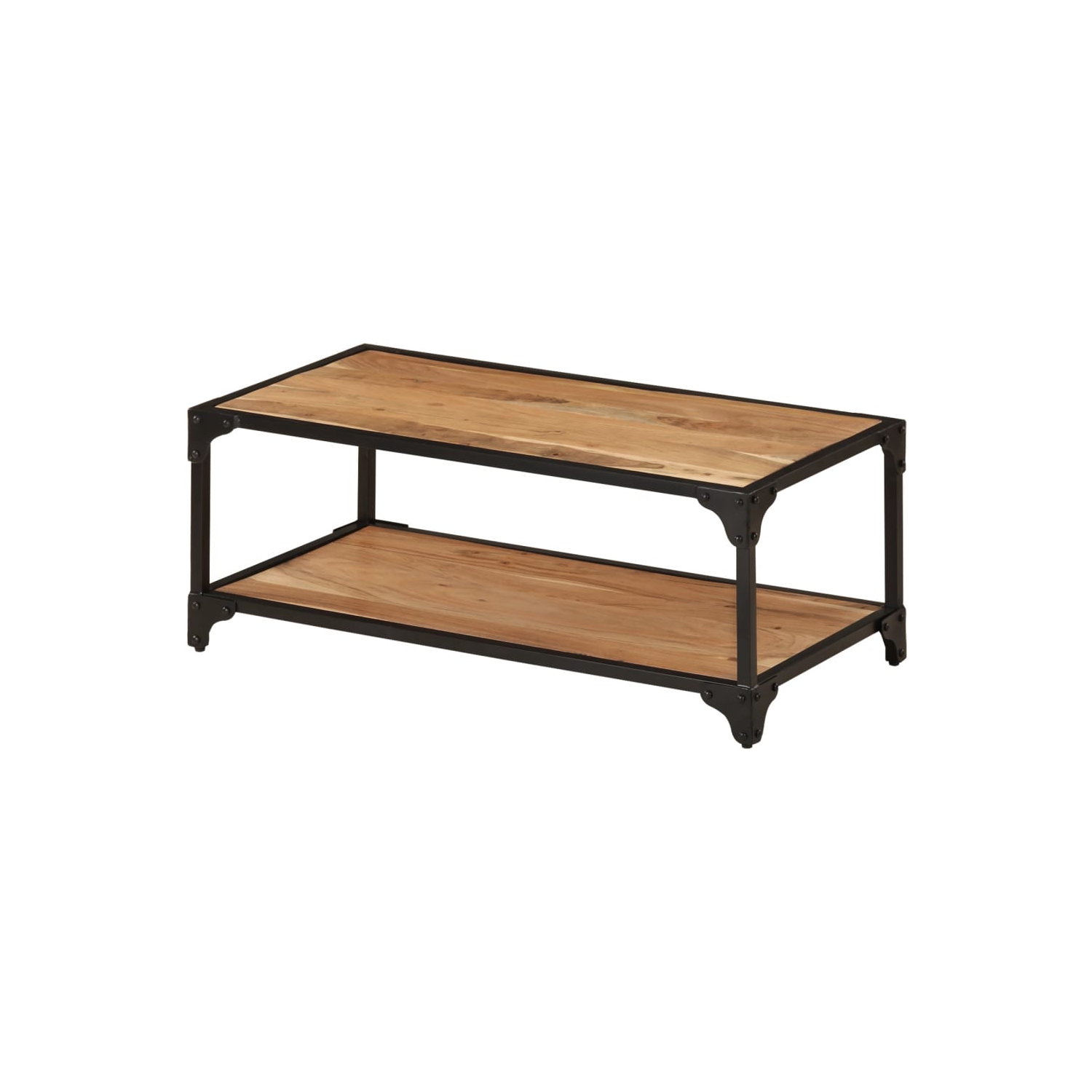 vidaXL Coffee Table 35.4"x17.7"x13.8" Solid Acacia Wood