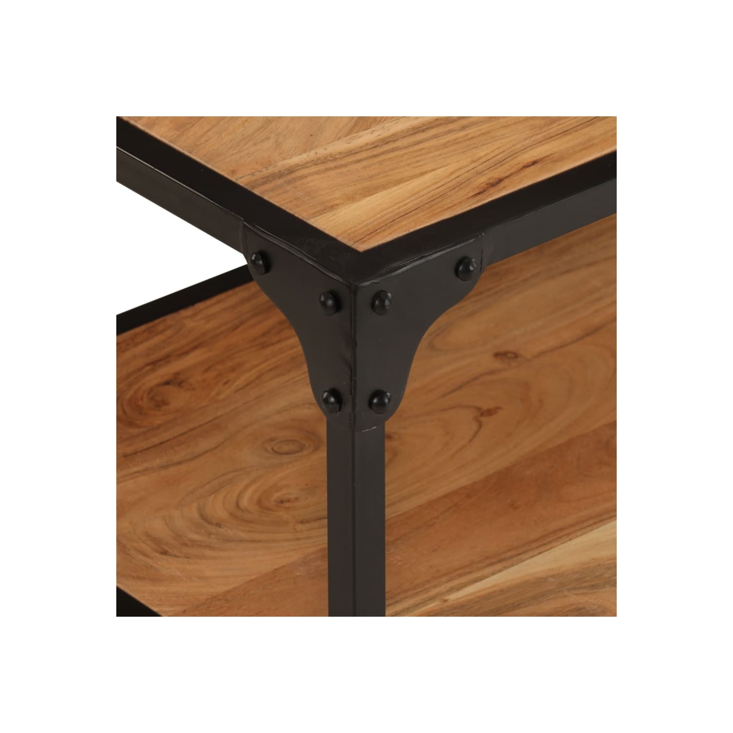 vidaXL Coffee Table 35.4"x17.7"x13.8" Solid Acacia Wood