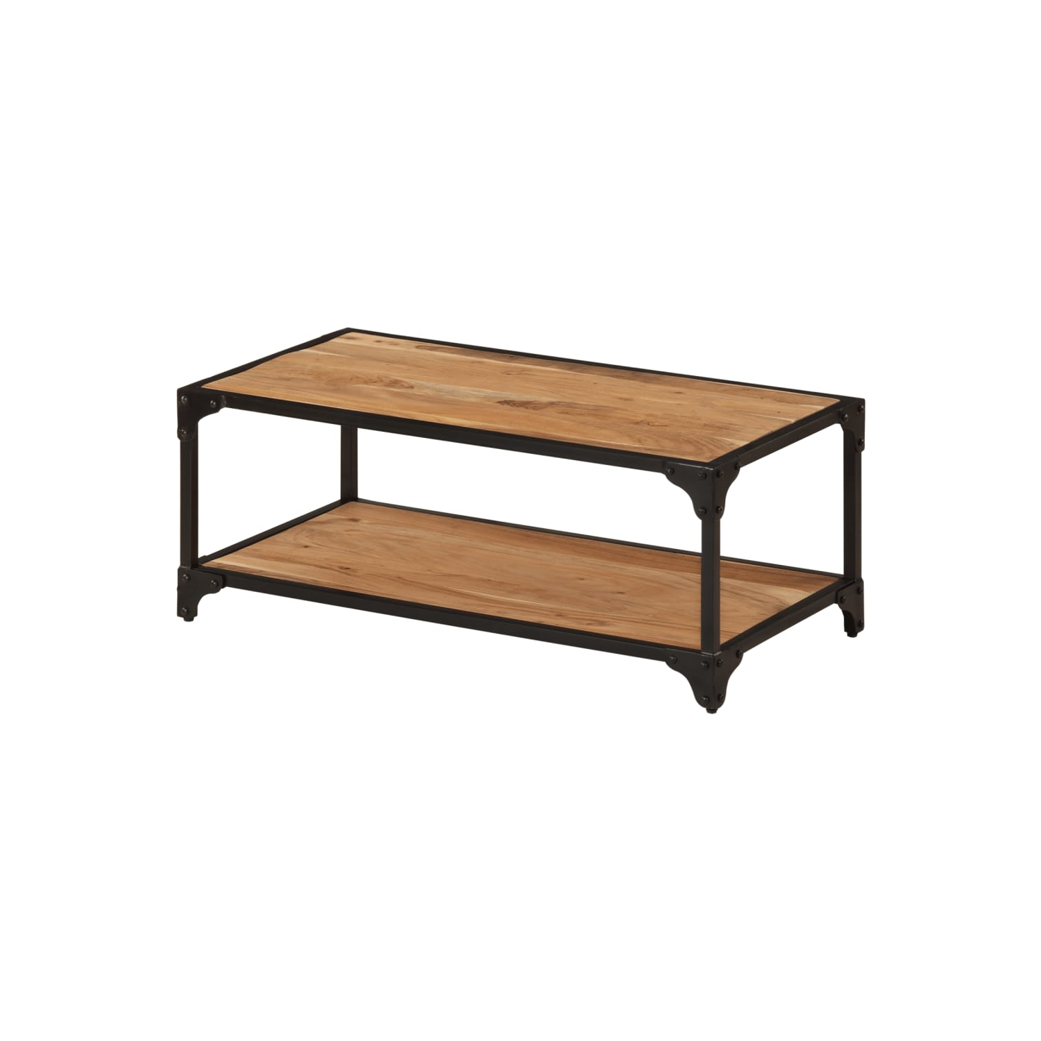 vidaXL Coffee Table 35.4"x17.7"x13.8" Solid Acacia Wood