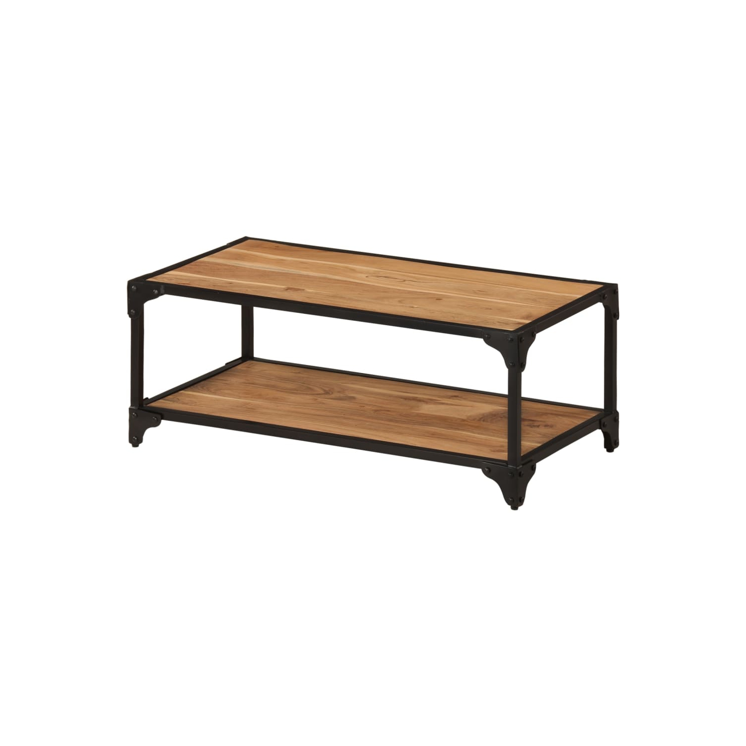 vidaXL Coffee Table 35.4"x17.7"x13.8" Solid Acacia Wood