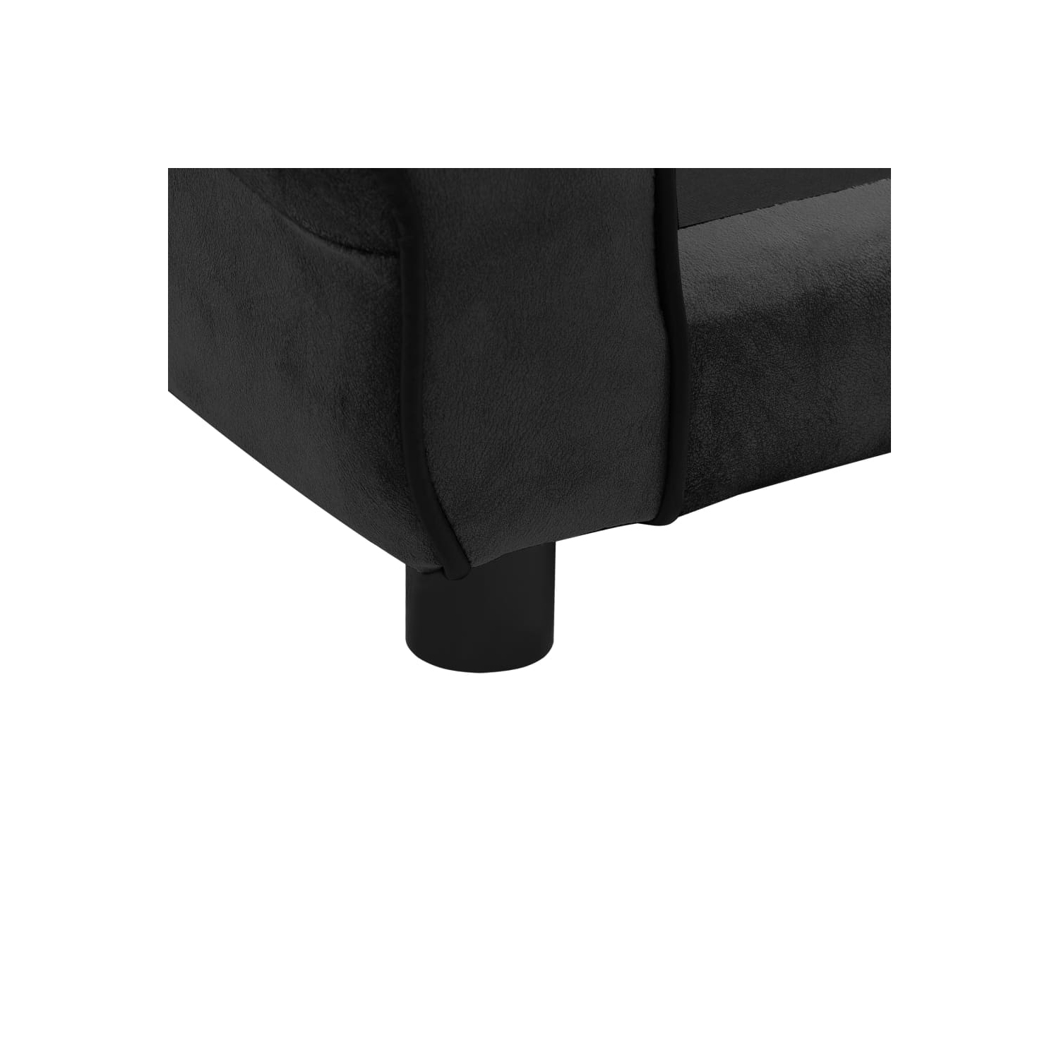 vidaXL Dog Sofa Black 28.3"x17.7"x11.8" Plush