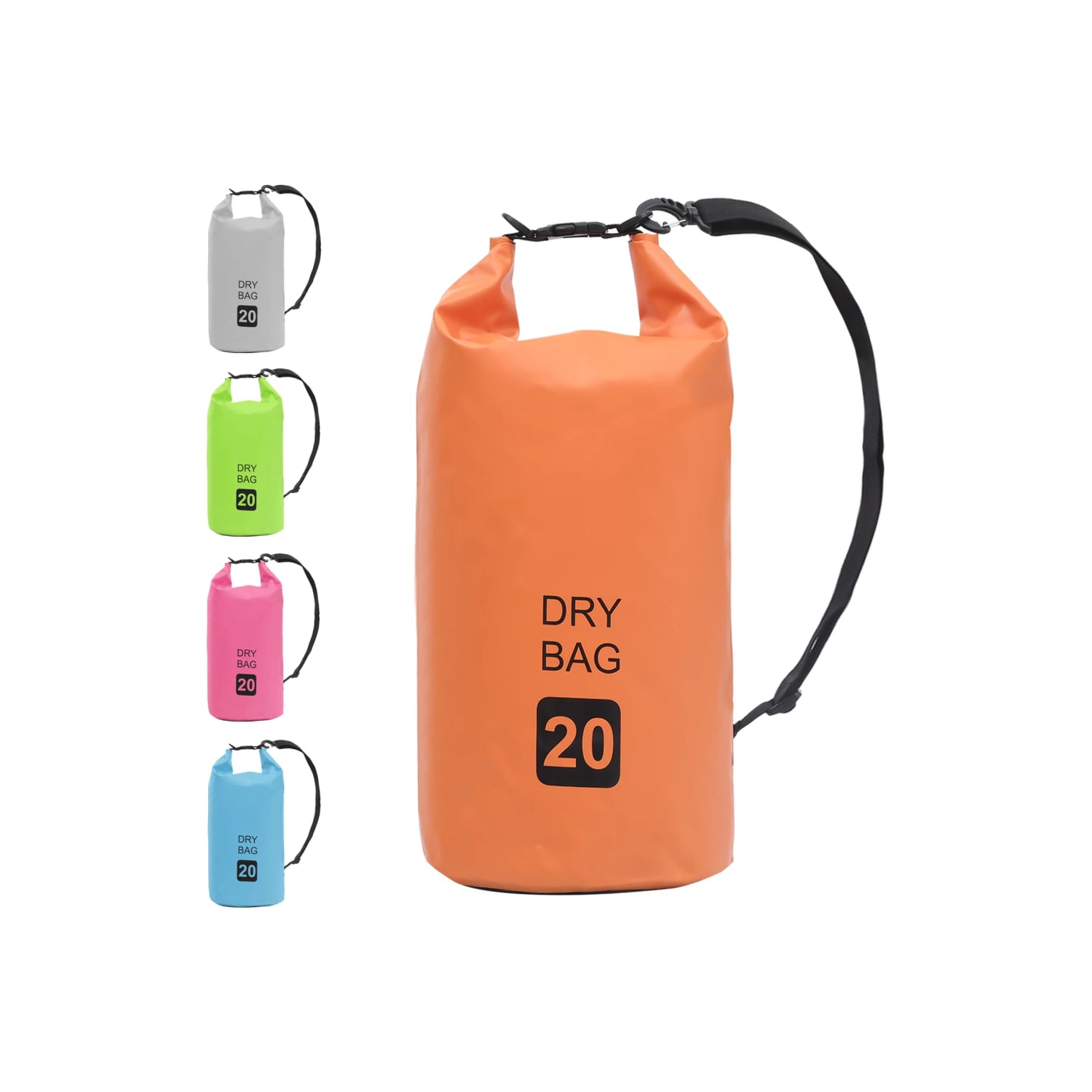 vidaXL Dry Bag Orange 5.3 gal PVC