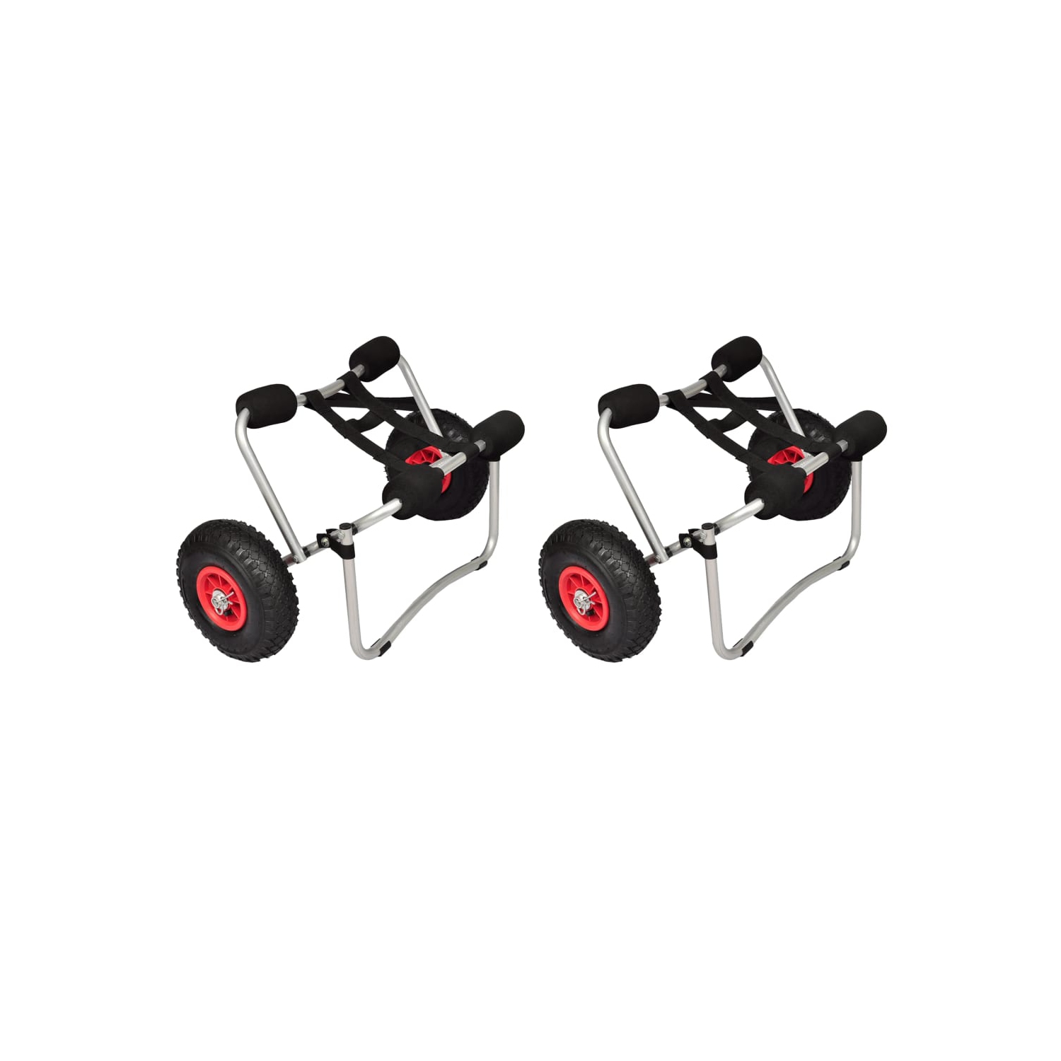 Chariots de kayak VidaXL 2 pièces en aluminium