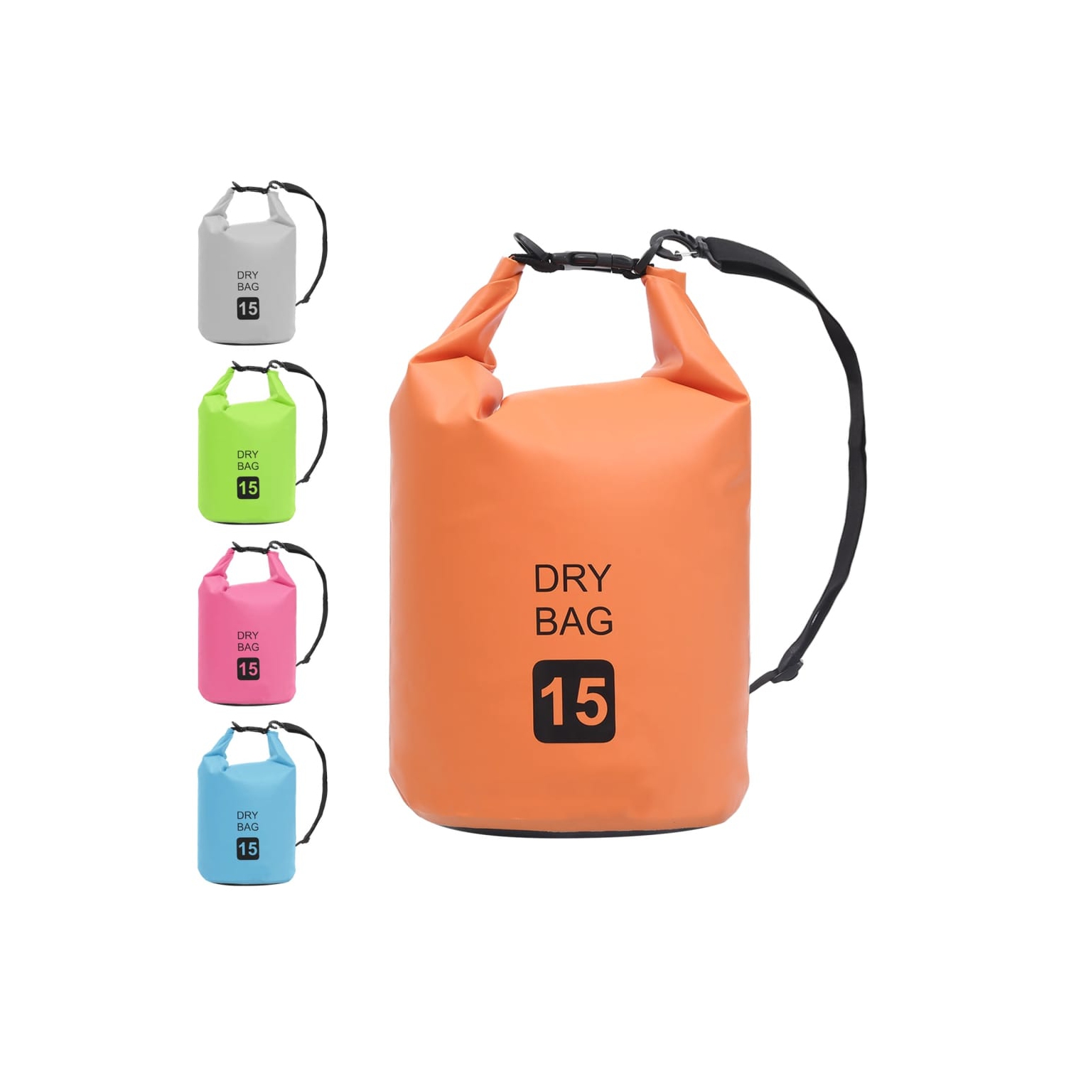 vidaXL Dry Bag Orange 4 gal PVC