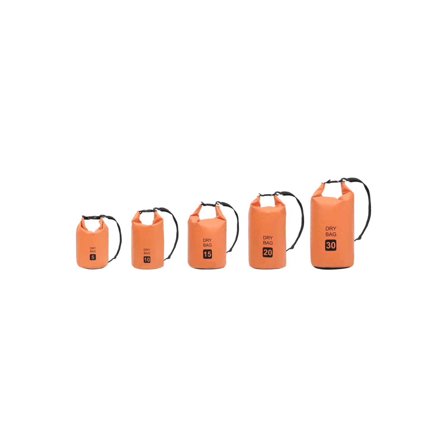vidaXL Dry Bag Orange 4 gal PVC