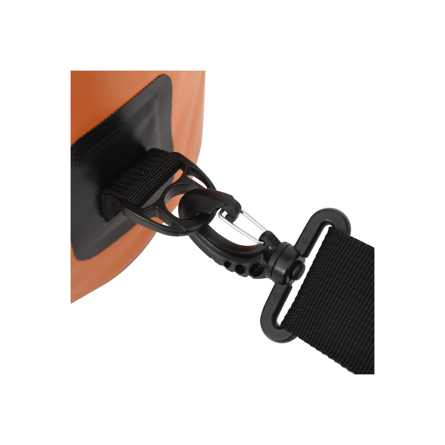 Sac étanche VidaXL avec fermeture à glissière, orange, 5.3 gal, PVC