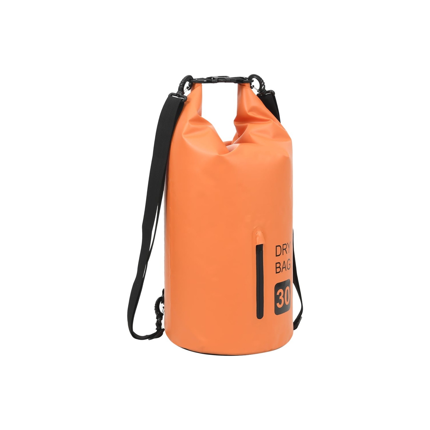 Sac étanche VidaXL avec fermeture à glissière, orange, 7.9 gal, PVC