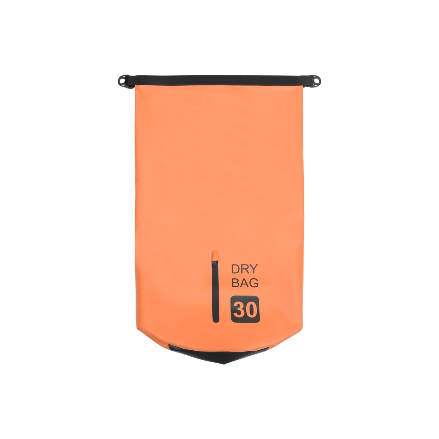 Sac étanche VidaXL avec fermeture à glissière, orange, 7.9 gal, PVC