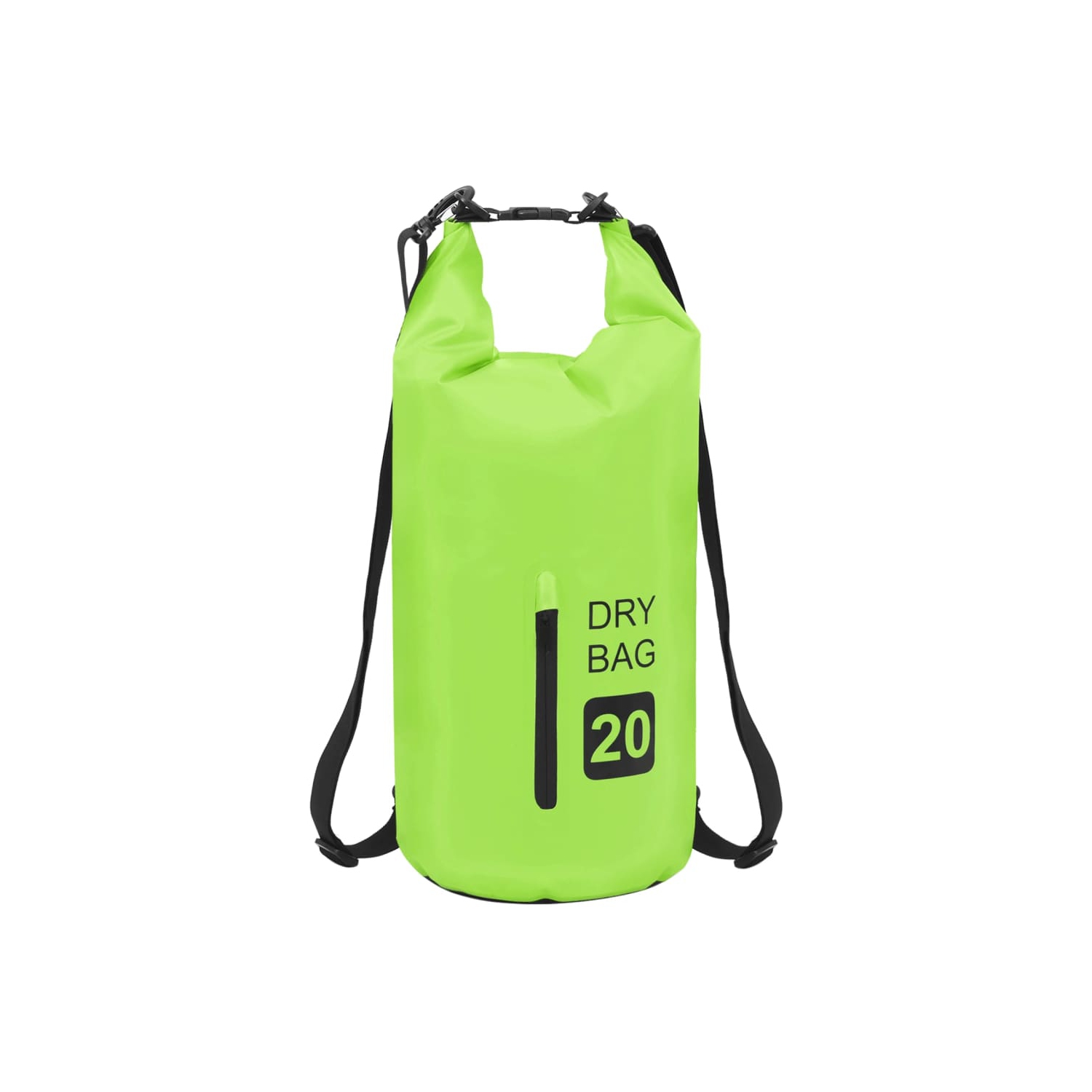 vidaXL Dry Bag with Zipper Green 5.3 gal PVC