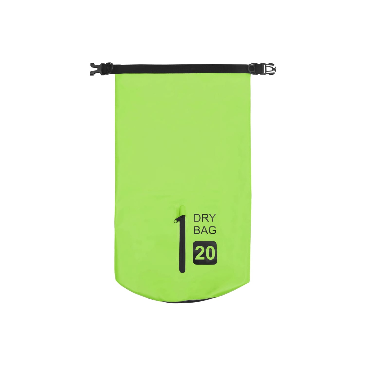 vidaXL Dry Bag with Zipper Green 5.3 gal PVC
