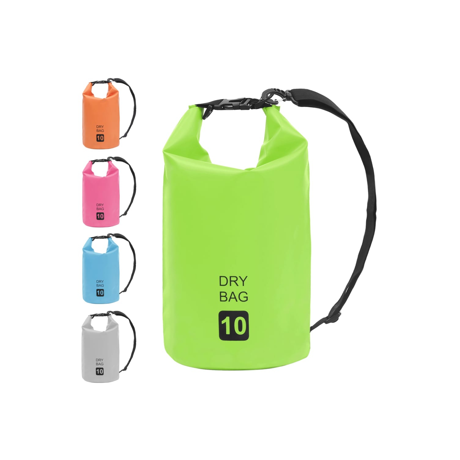 vidaXL Dry Bag Green 2.6 gal PVC