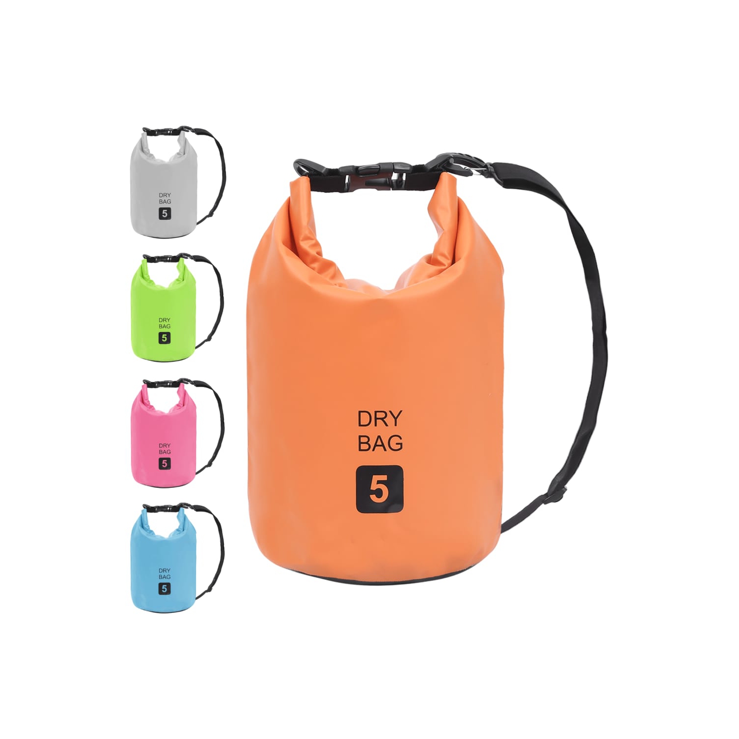 vidaXL Dry Bag Orange 1.3 gal PVC