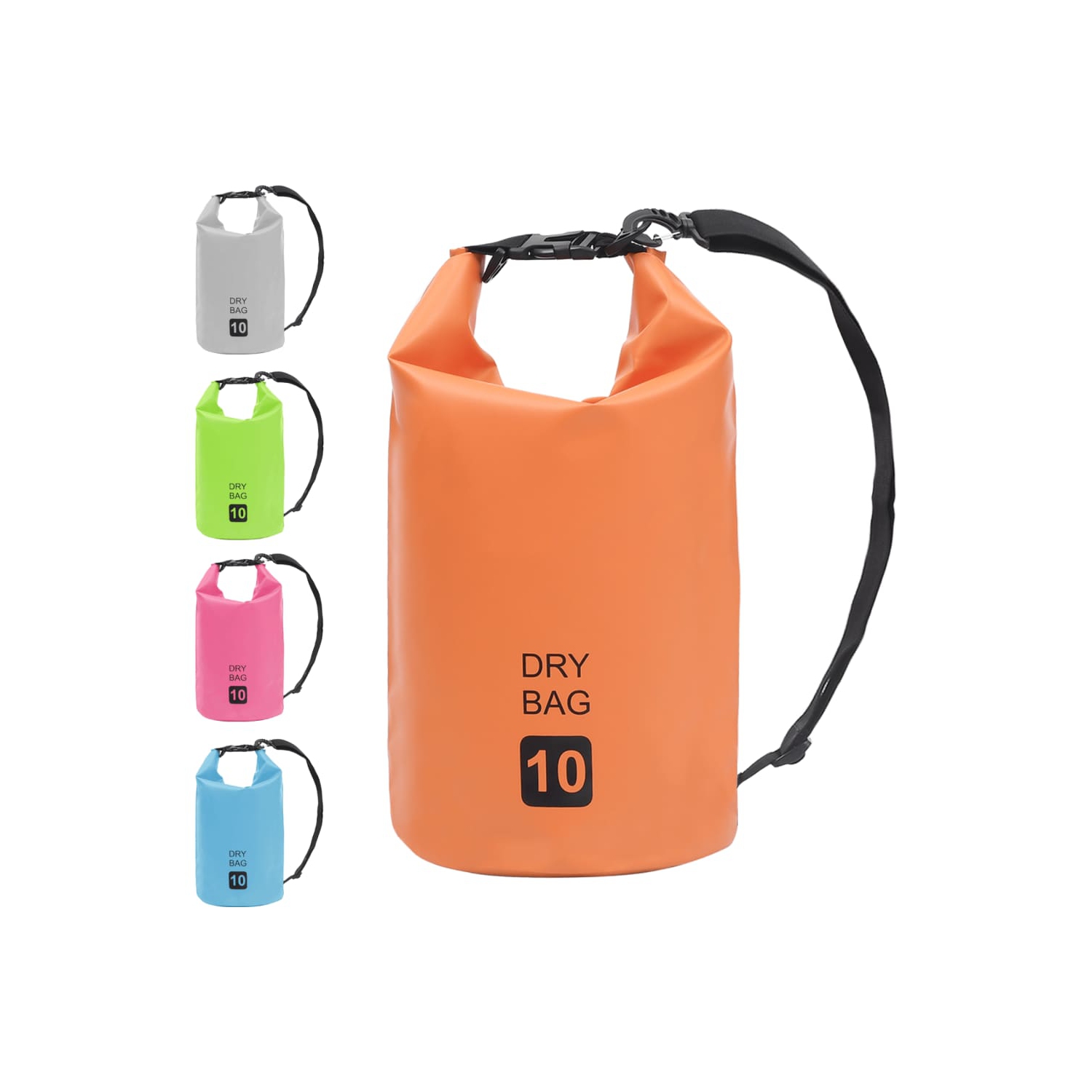 Sac étanche VidaXL, orange, 2.6 gallons, PVC