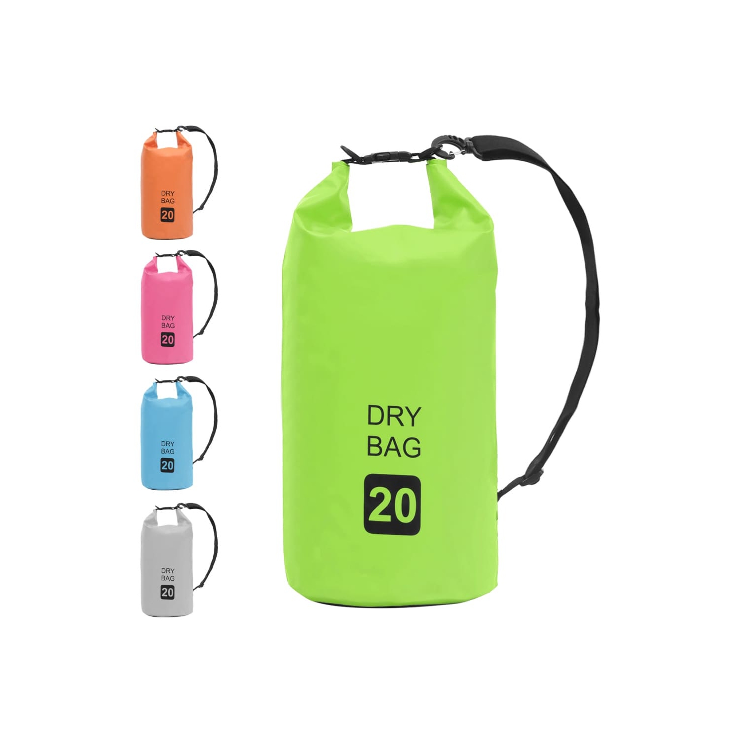 vidaXL Dry Bag Green 5.3 gal PVC