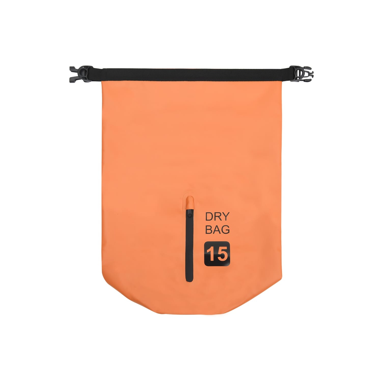 Sac étanche VidaXL avec fermeture à glissière, orange, 4 gal, PVC
