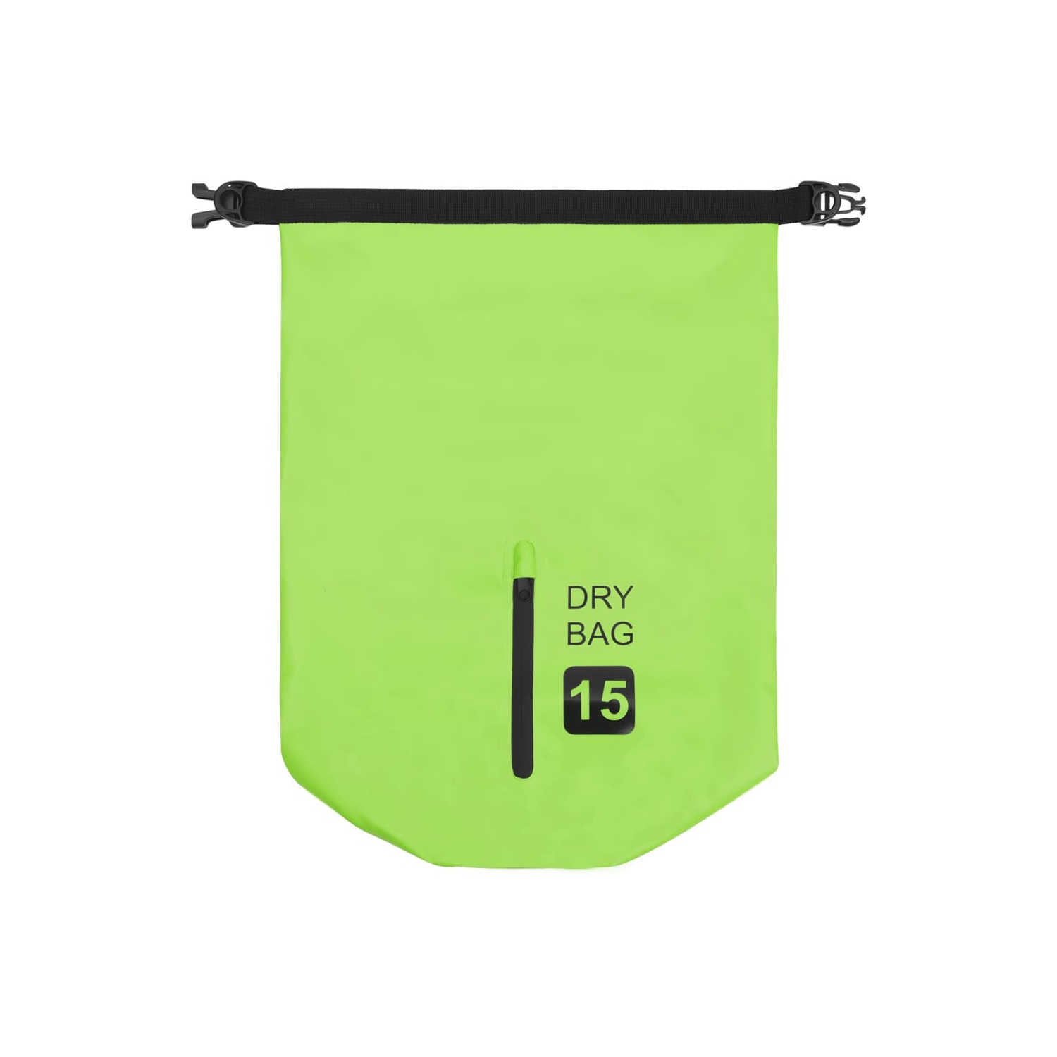 Sac étanche VidaXL avec fermeture à glissière, vert, 4 gal, PVC