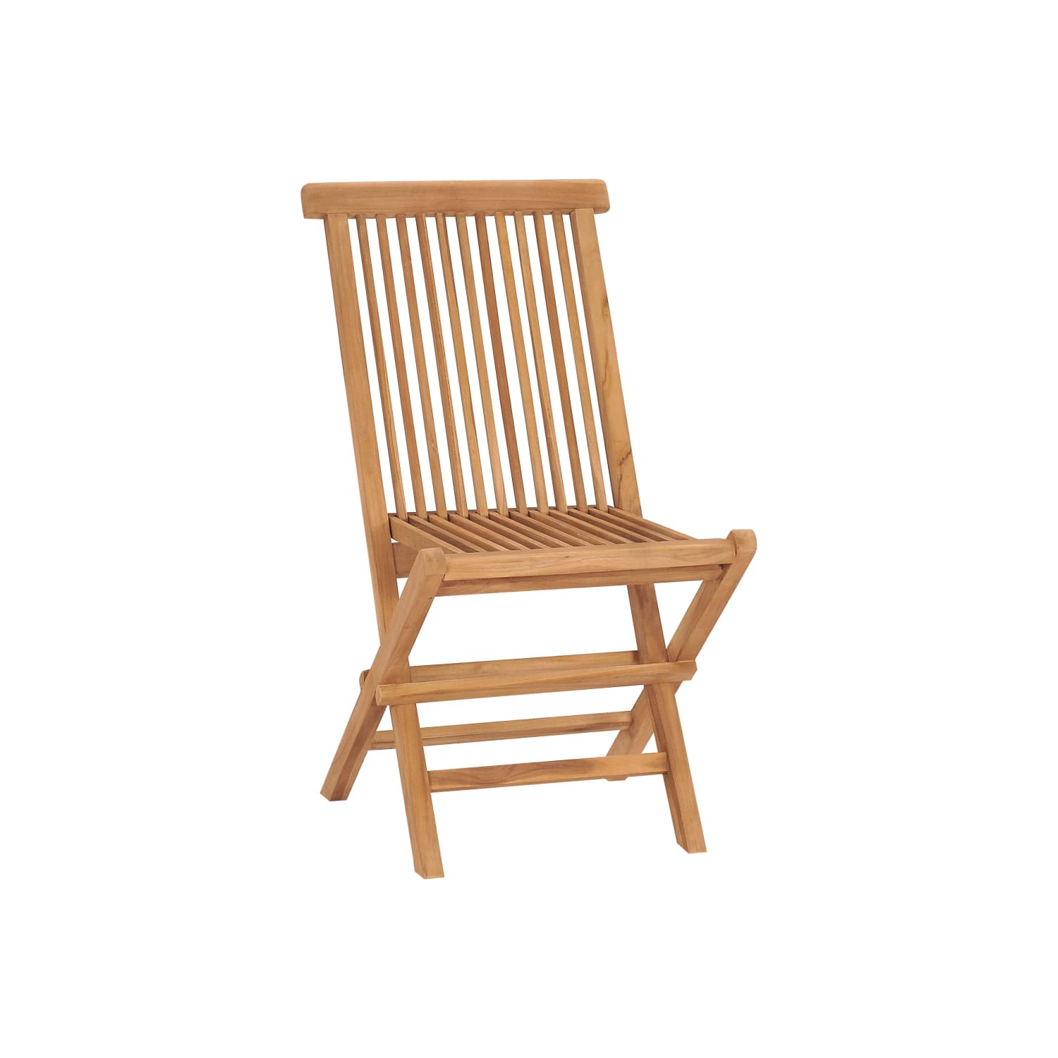 vidaXL Folding Patio Chairs 4 pcs Solid Teak Wood