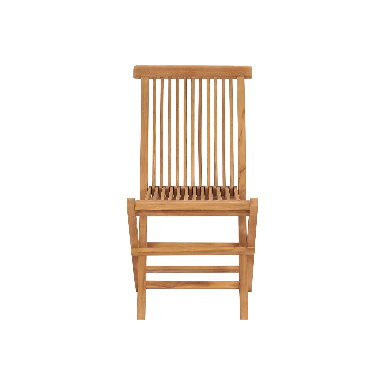 vidaXL Folding Patio Chairs 4 pcs Solid Teak Wood