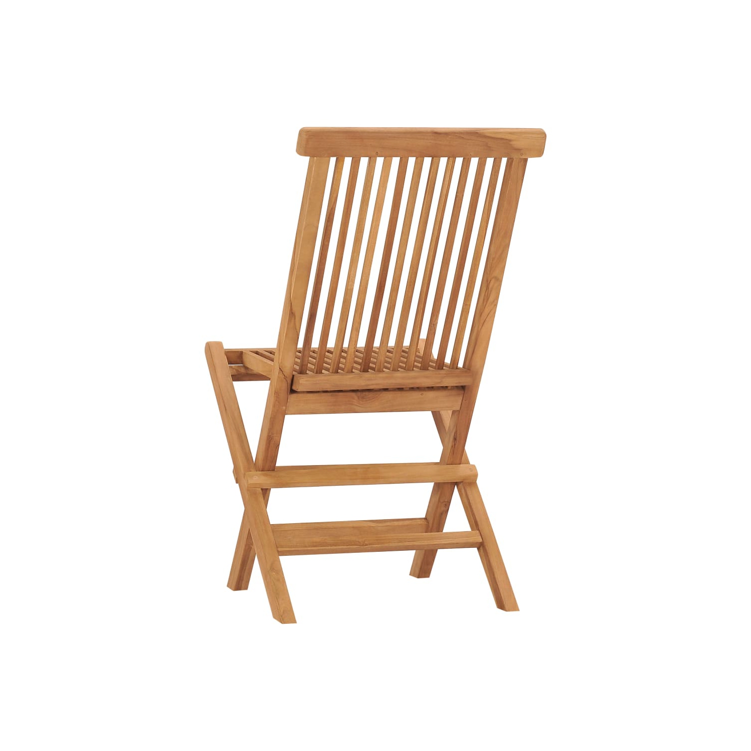 vidaXL Folding Patio Chairs 4 pcs Solid Teak Wood