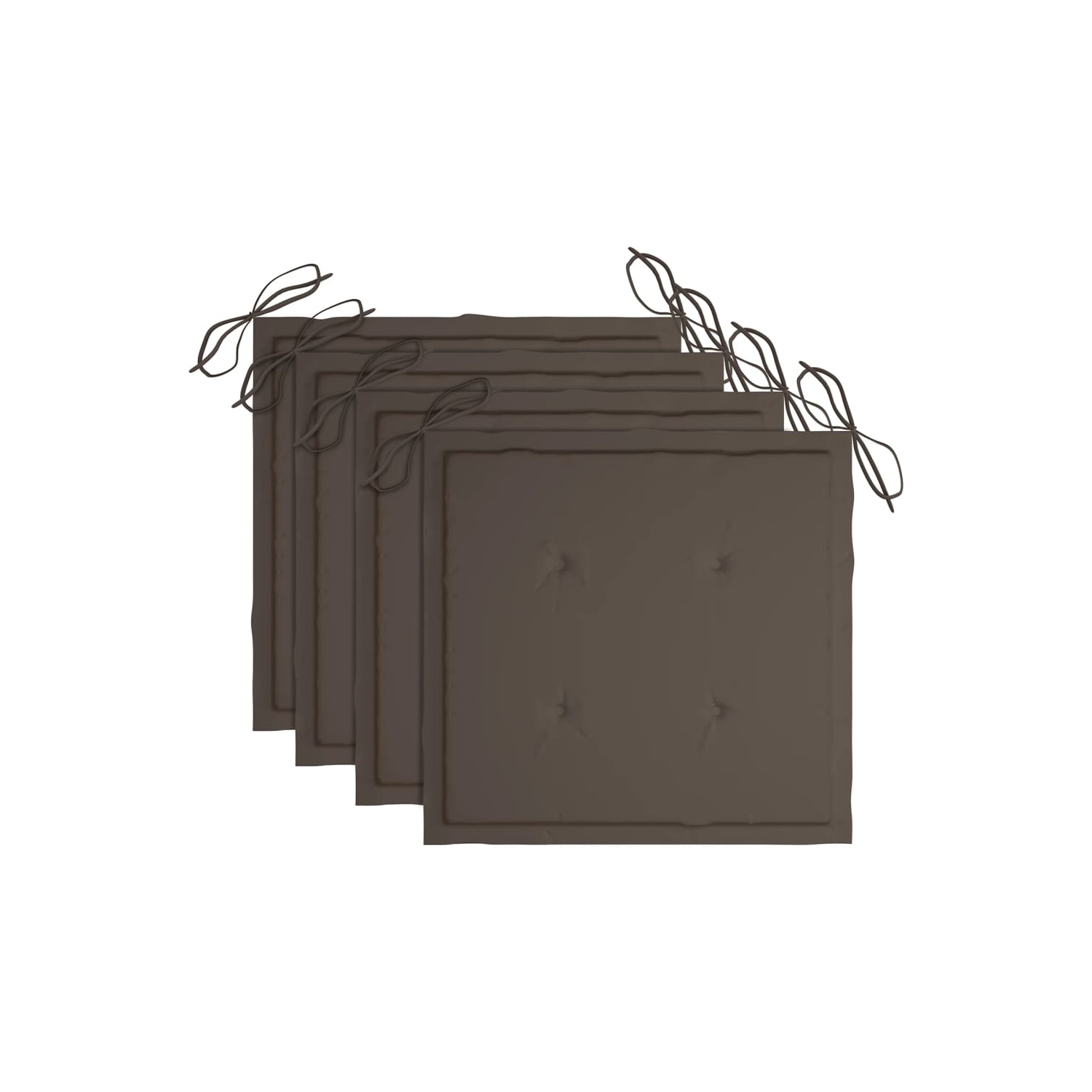 vidaXL Stackable Patio Chairs with Cushions 4 pcs Solid Teak Wood