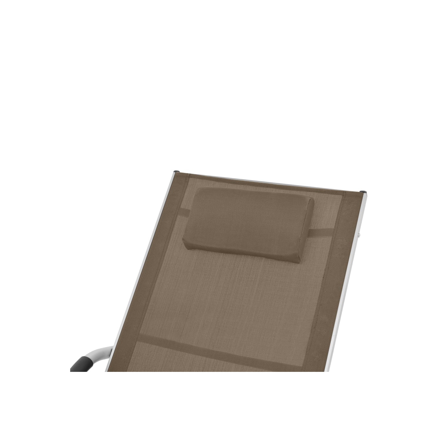 vidaXL Sun Lounger with Pillow Aluminum and Textilene Taupe