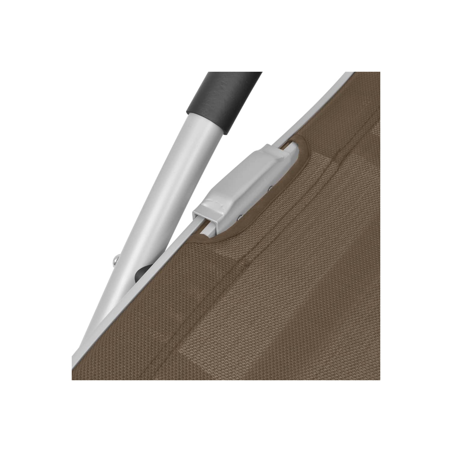 vidaXL Sun Lounger with Pillow Aluminum and Textilene Taupe