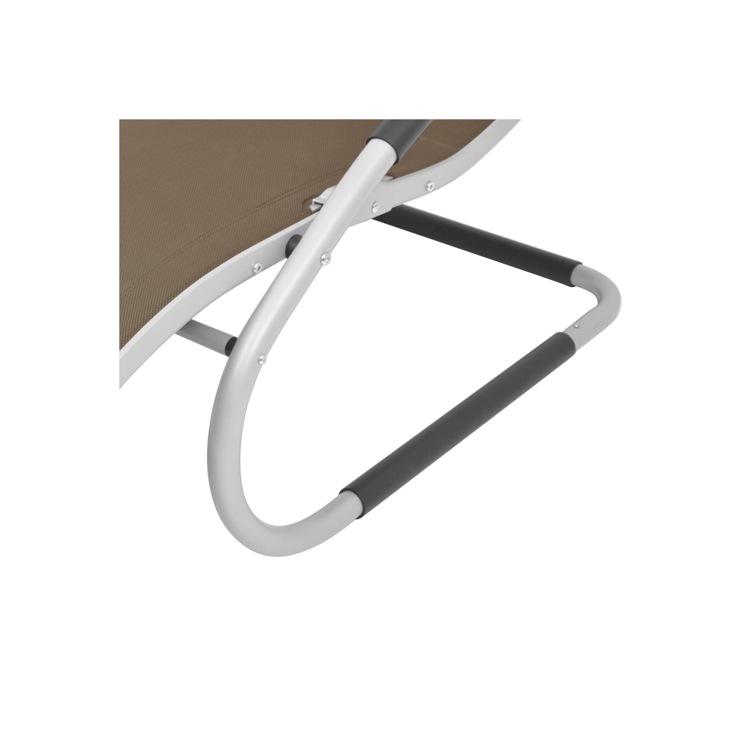 vidaXL Sun Lounger with Pillow Aluminum and Textilene Taupe