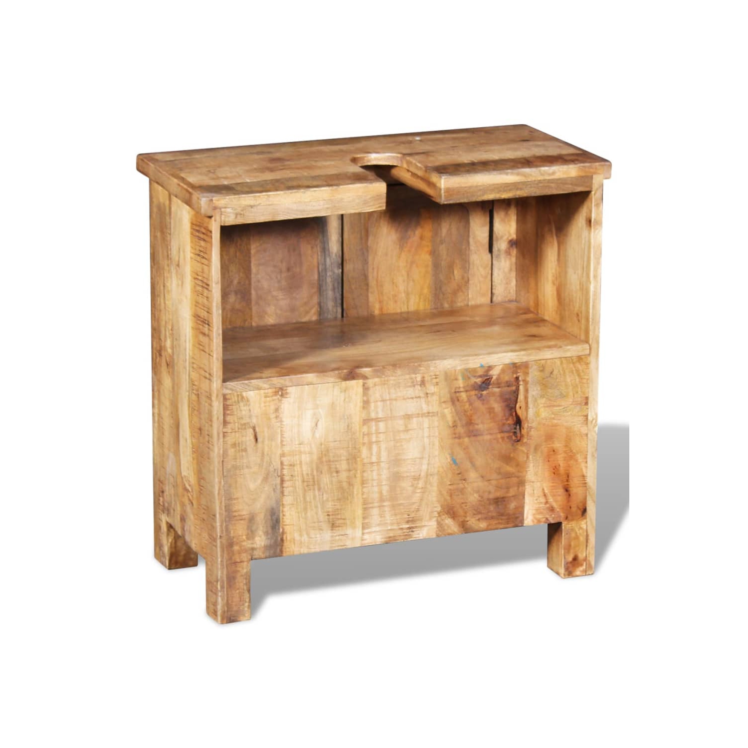 vidaXL Bathroom Vanity Cabinet with Mirror Solid Mango Wood