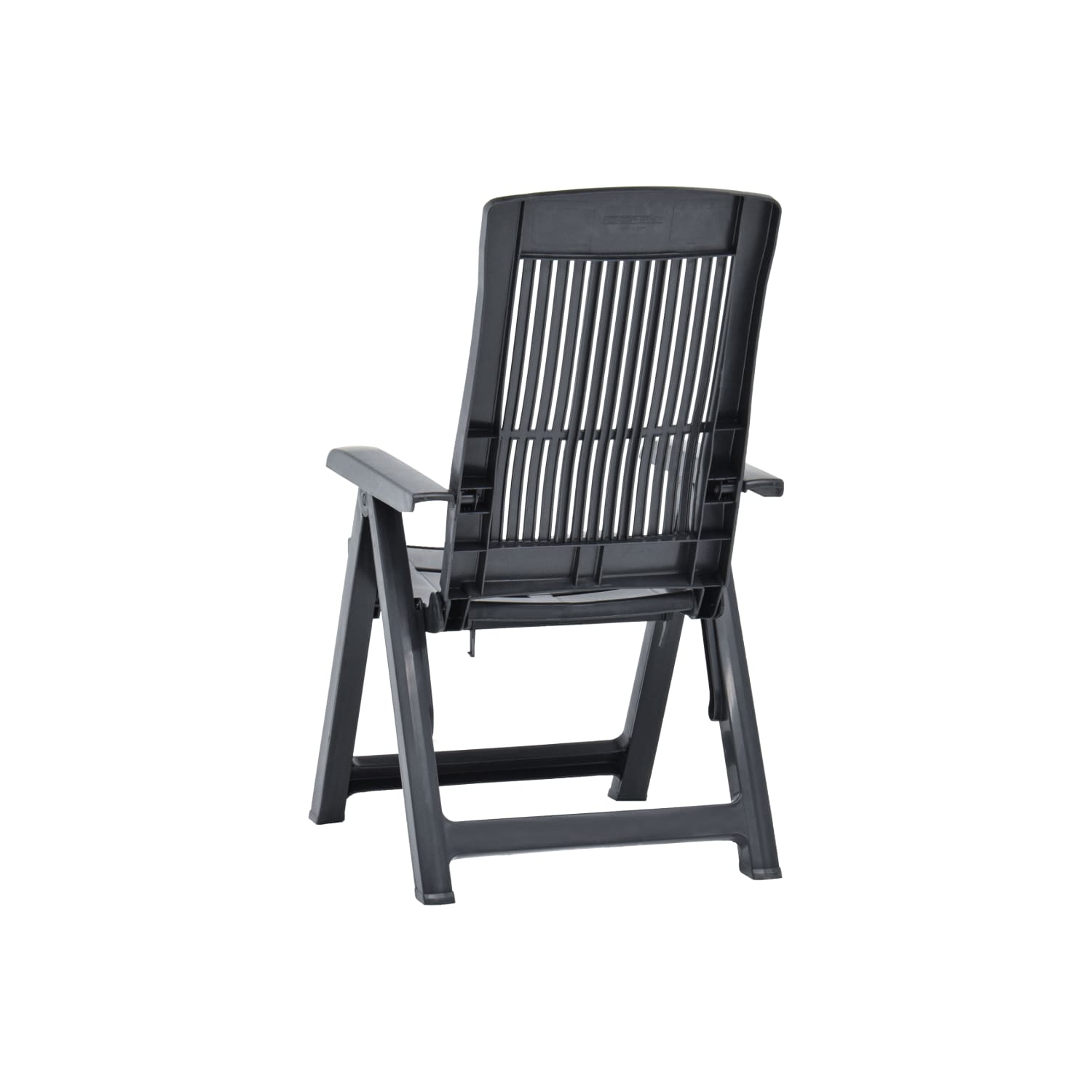 vidaXL Patio Reclining Chairs 2 pcs Plastic Anthracite