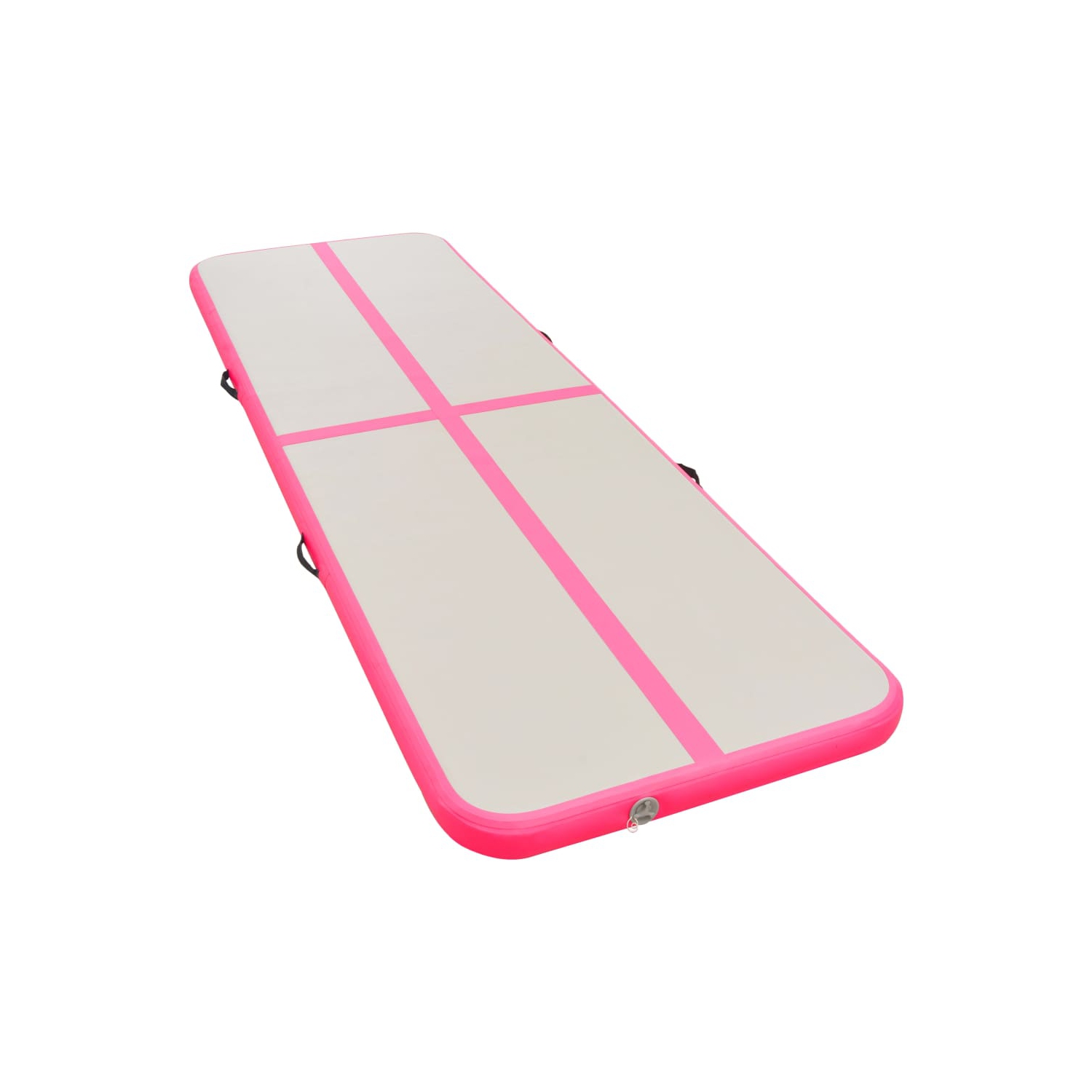 vidaXL Inflatable Gymnastics Mat with Pump 157.4"x39.3"x3.9" PVC Pink