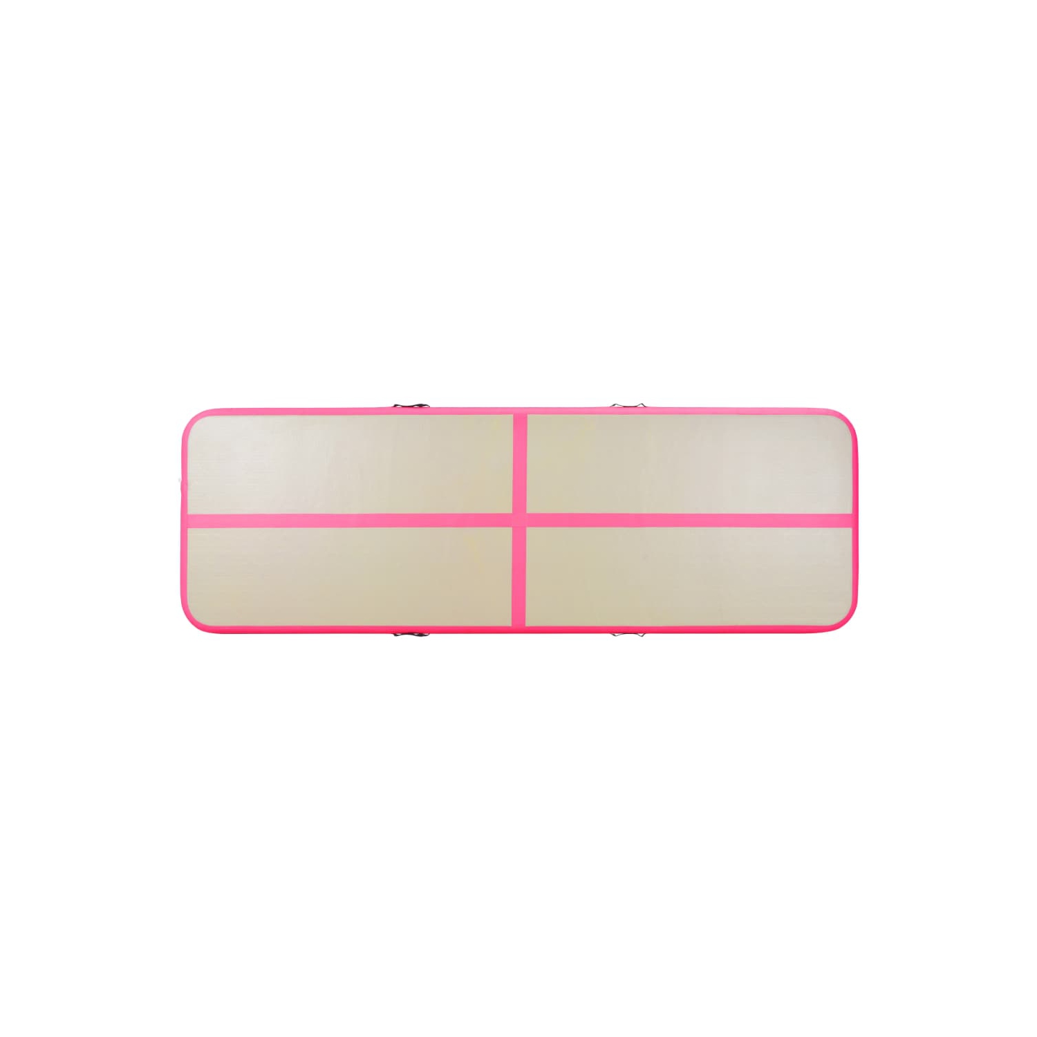 vidaXL Inflatable Gymnastics Mat with Pump 157.4"x39.3"x3.9" PVC Pink