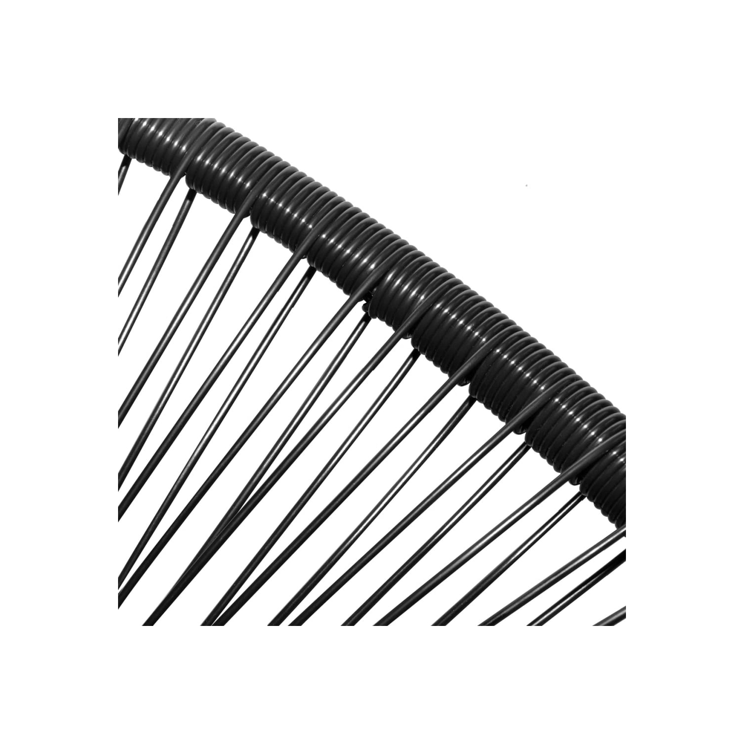 vidaXL Patio Moon Chair Poly Rattan Black