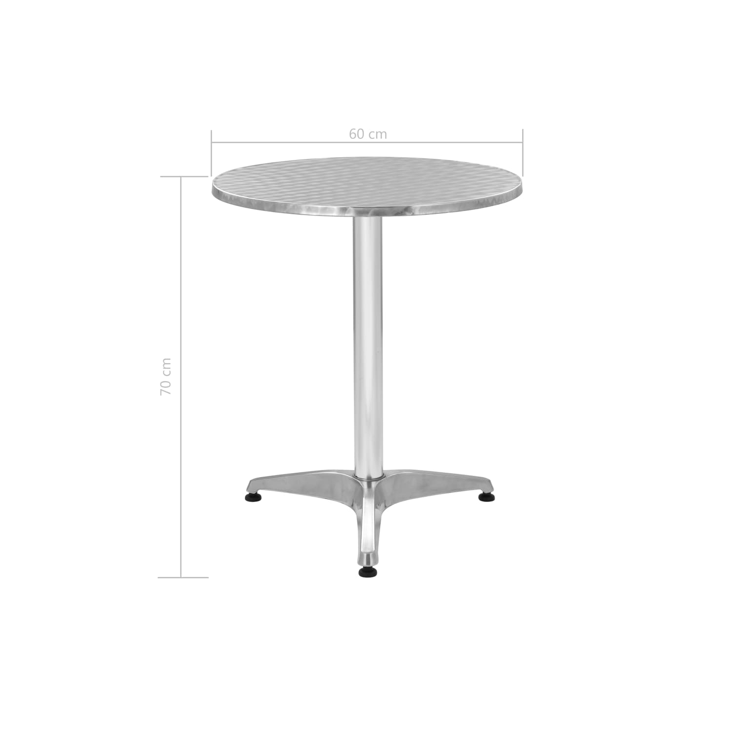 vidaXL 5 Piece Patio Dining Set Aluminum Silver